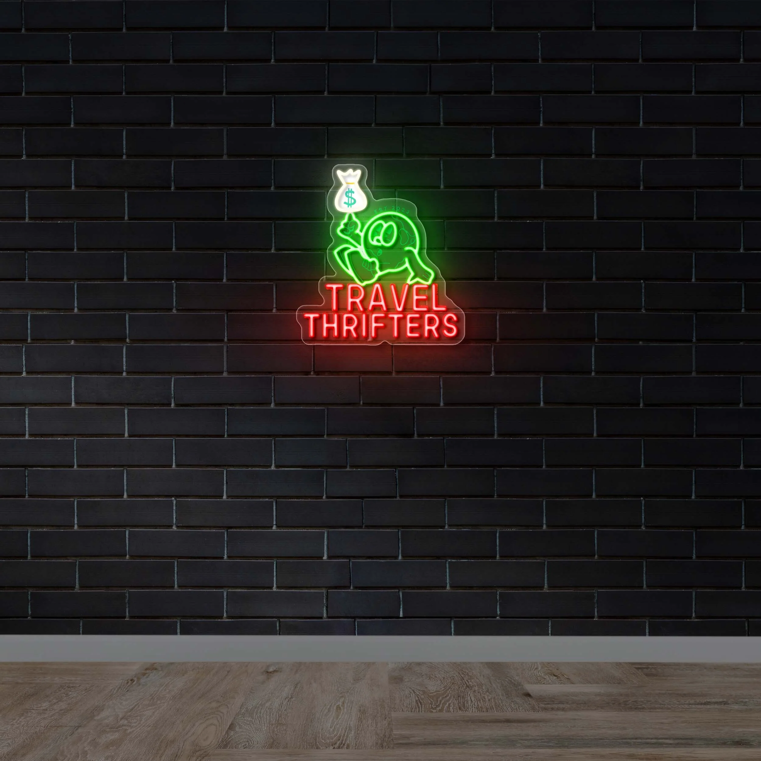 Travel Thrifters - Premium Neon Artwork