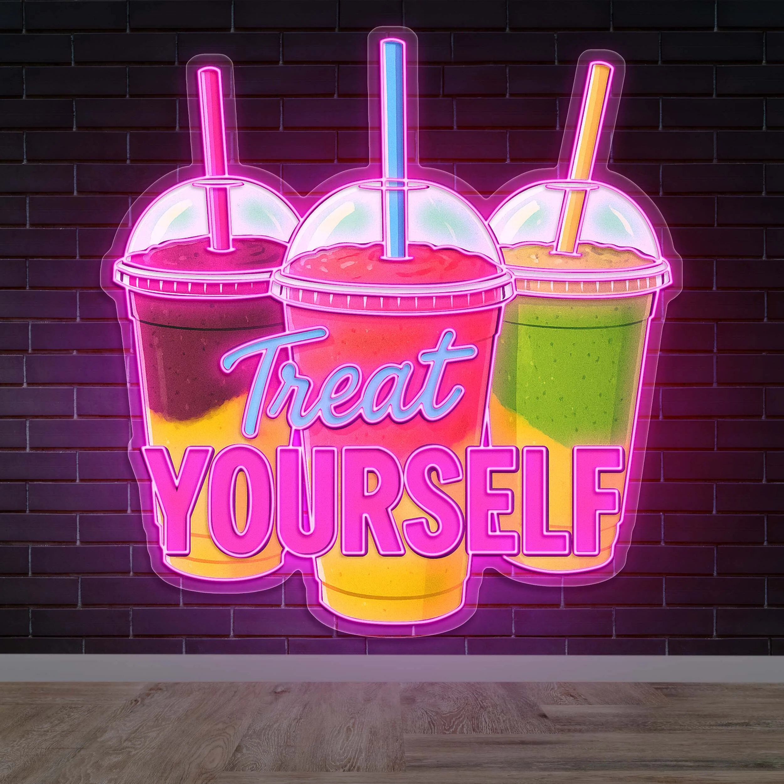 Treat YOURSELF - Premium Neon Artwork