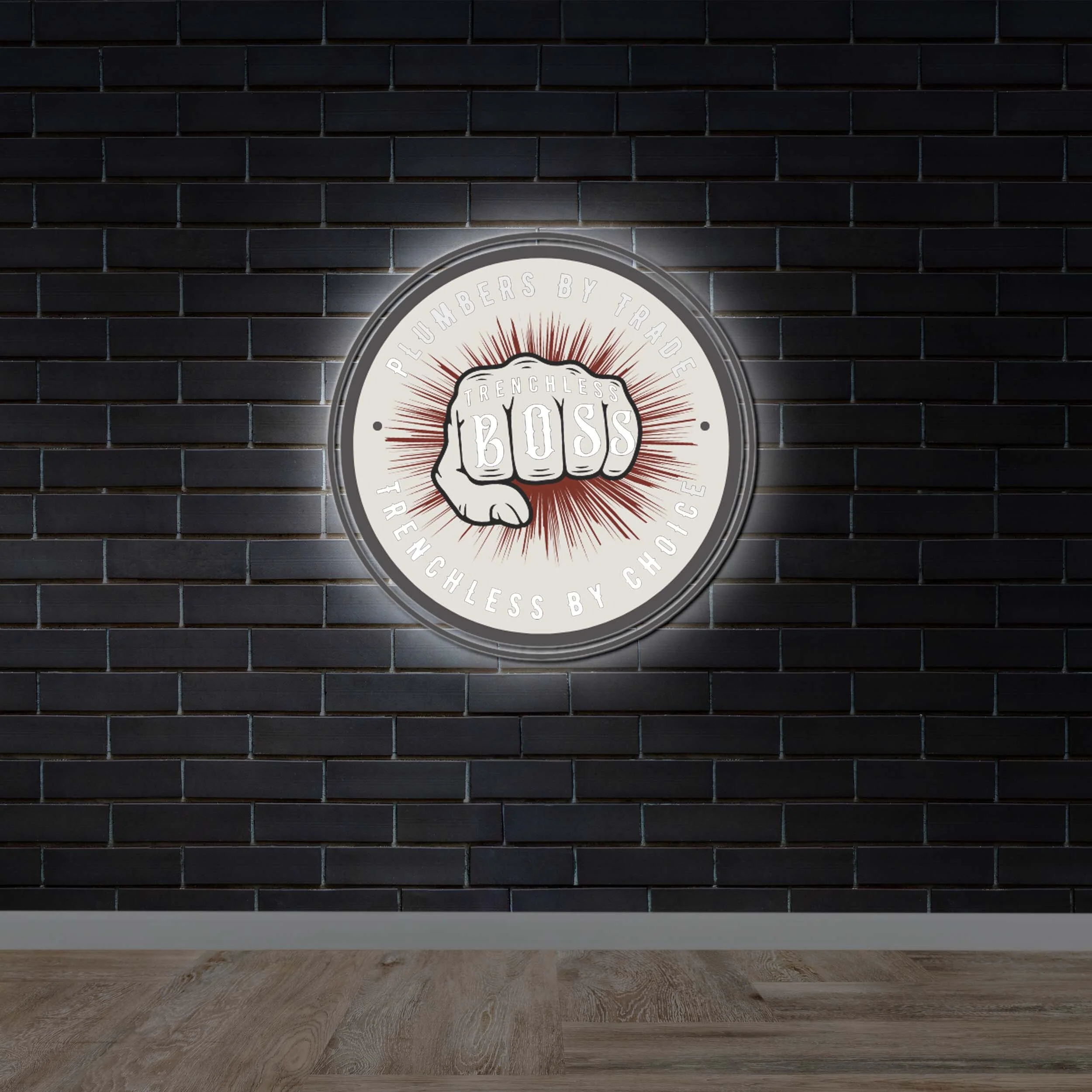 Trenchless Boss | Backlit Version - Premium Neon Artwork