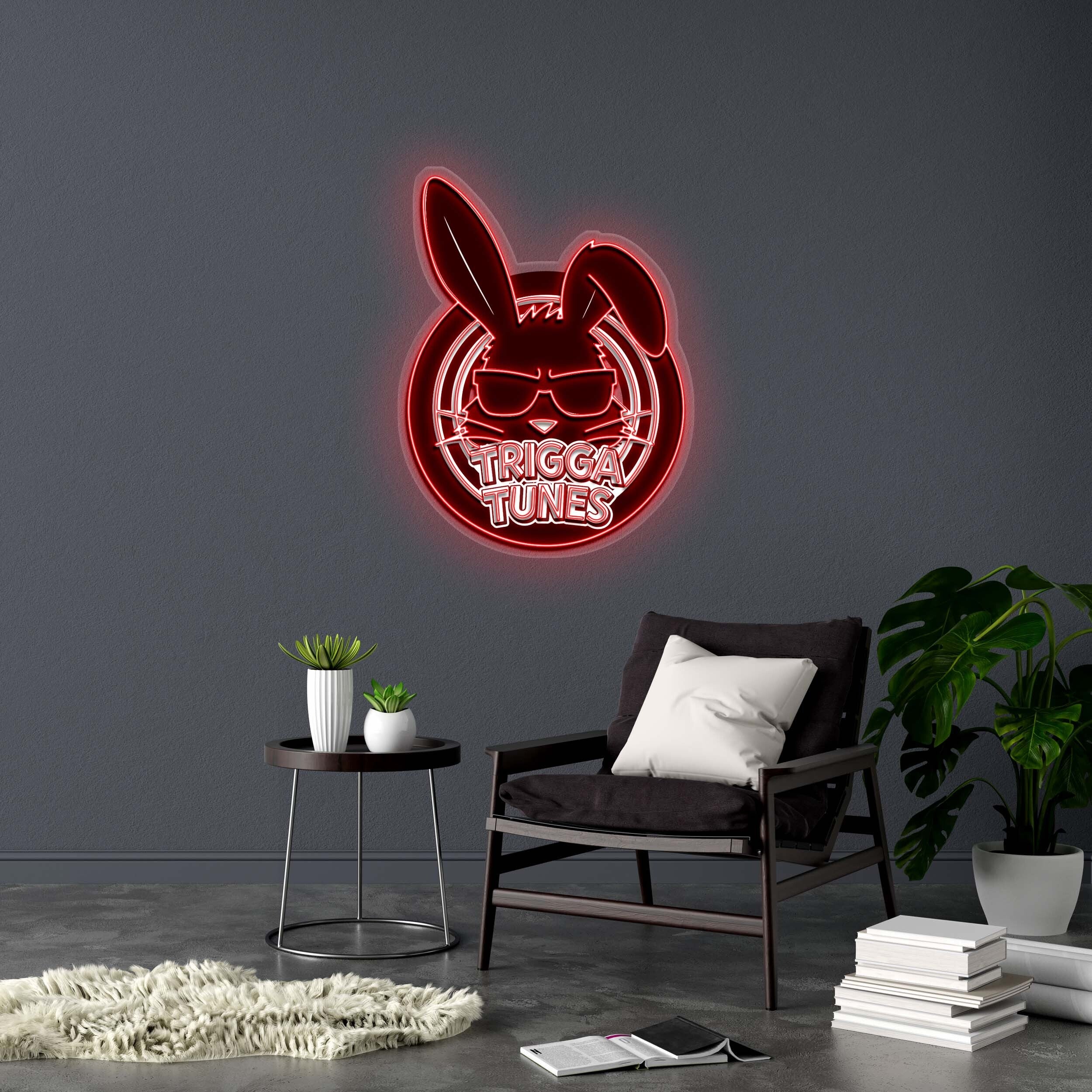 TRIGGA TUNES - Premium Neon Artwork