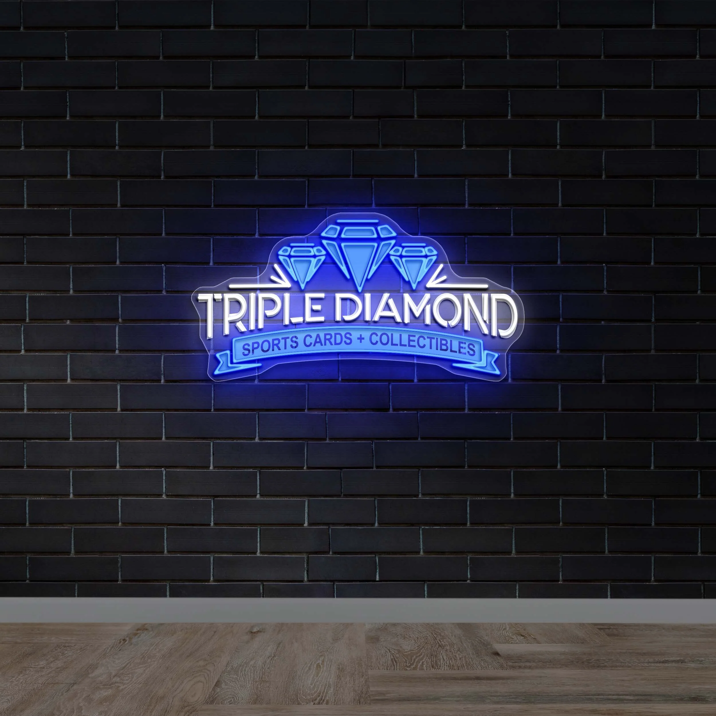 TRIPLE DIAMOND SPORTS CARDS + COLLECTIBLES - Premium Neon Artwork