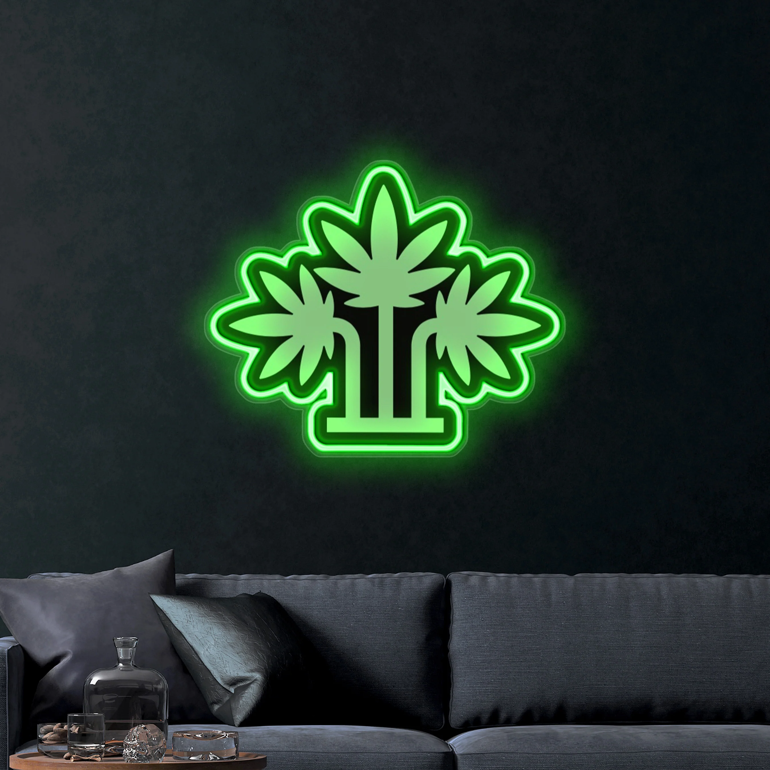 Triple Palm Trees – Premium Neon Artwork