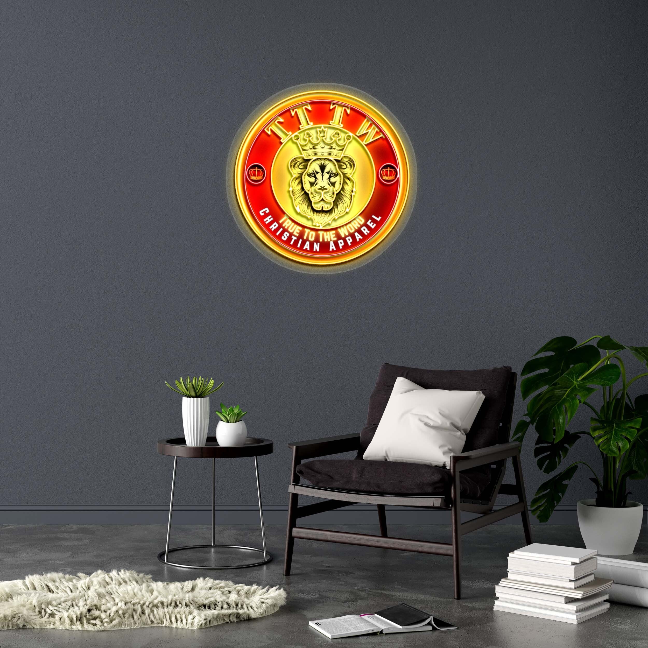 TRUE TO THE WORLD CHRISTIAN APPAREL - Premium Neon Artwork