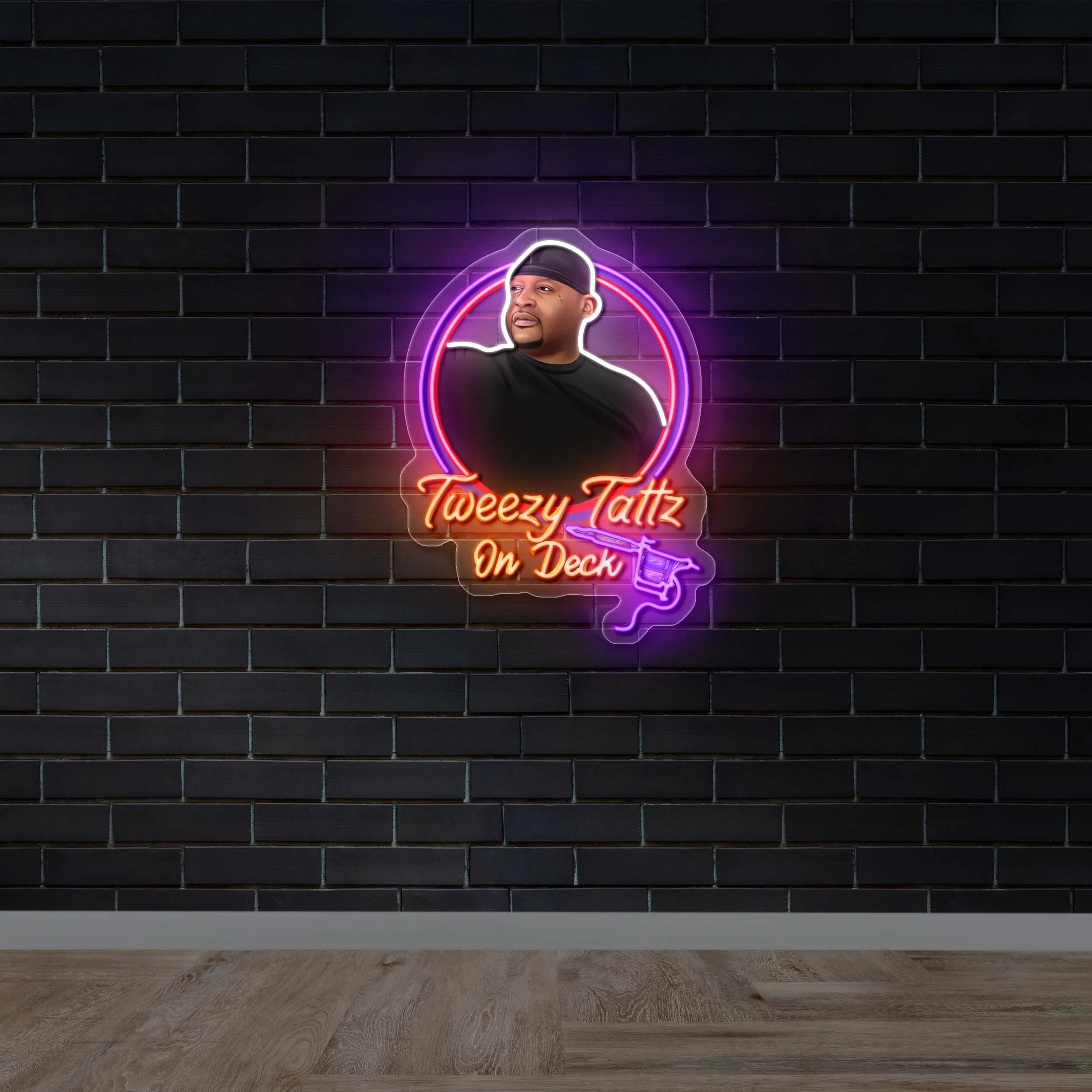 Tweezy Tattz on Deck - Premium Neon Artwork