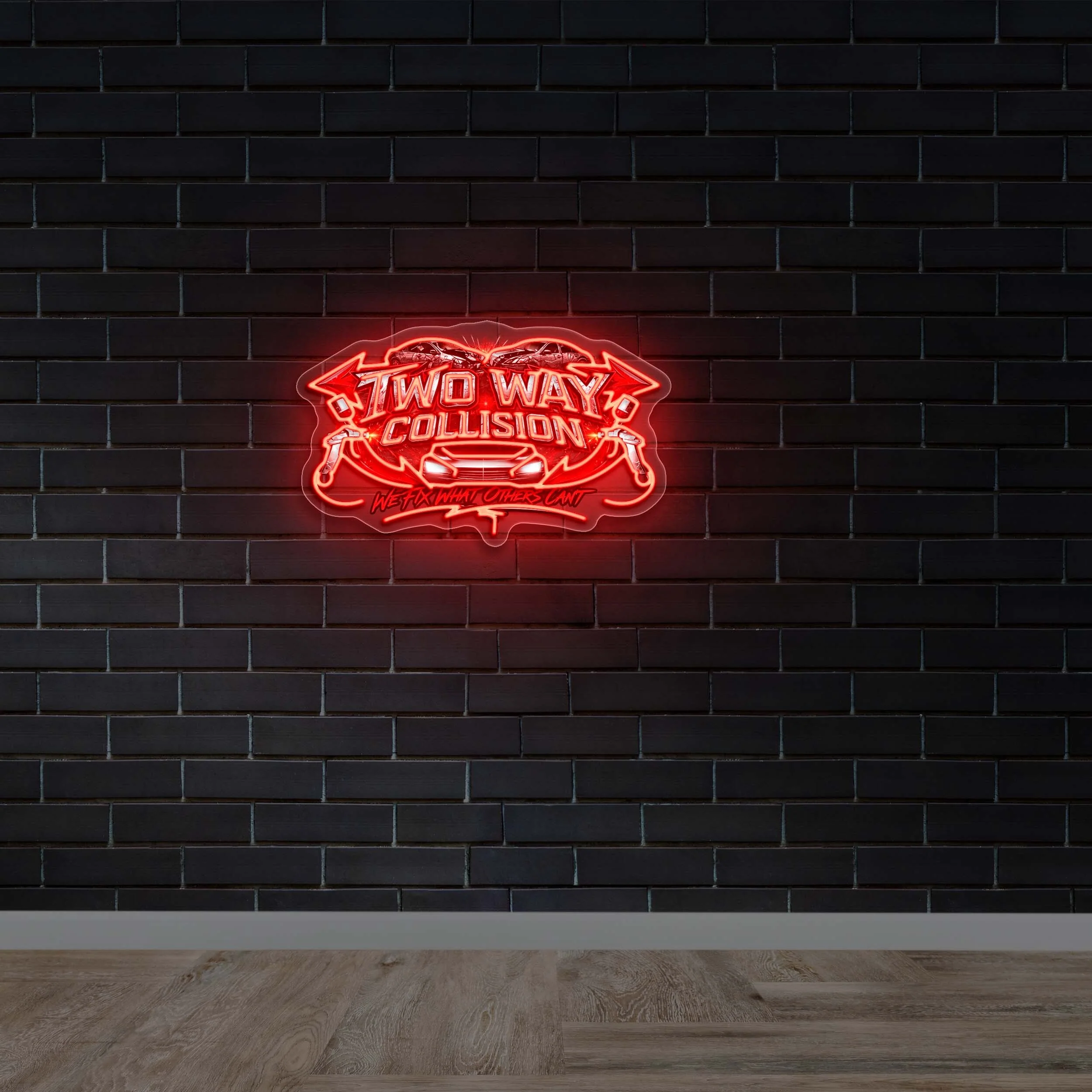 TWO WAY COLLISION - Premium Neon Artwork
