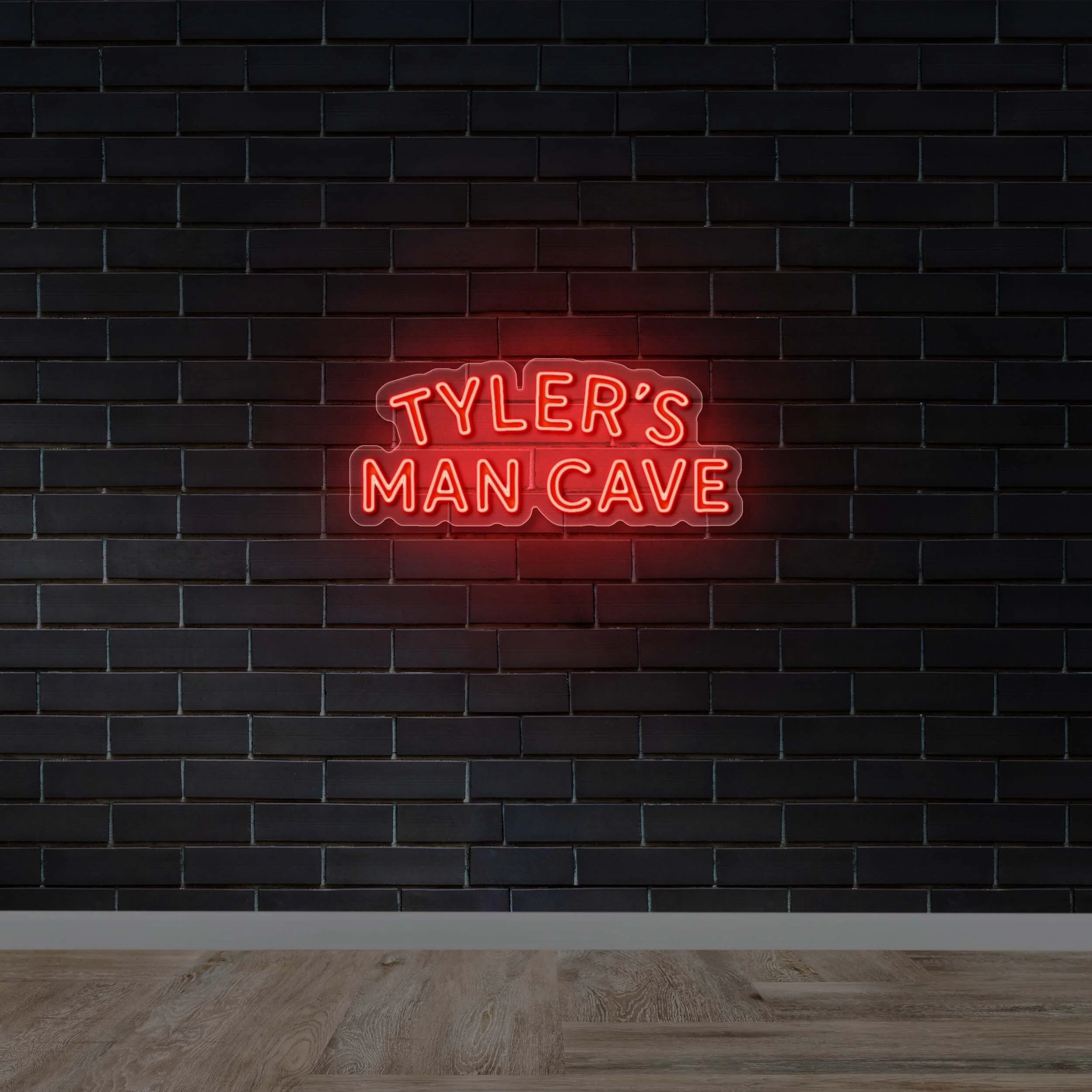 Tyler's Man Cave Text - Premium Neon Artwork