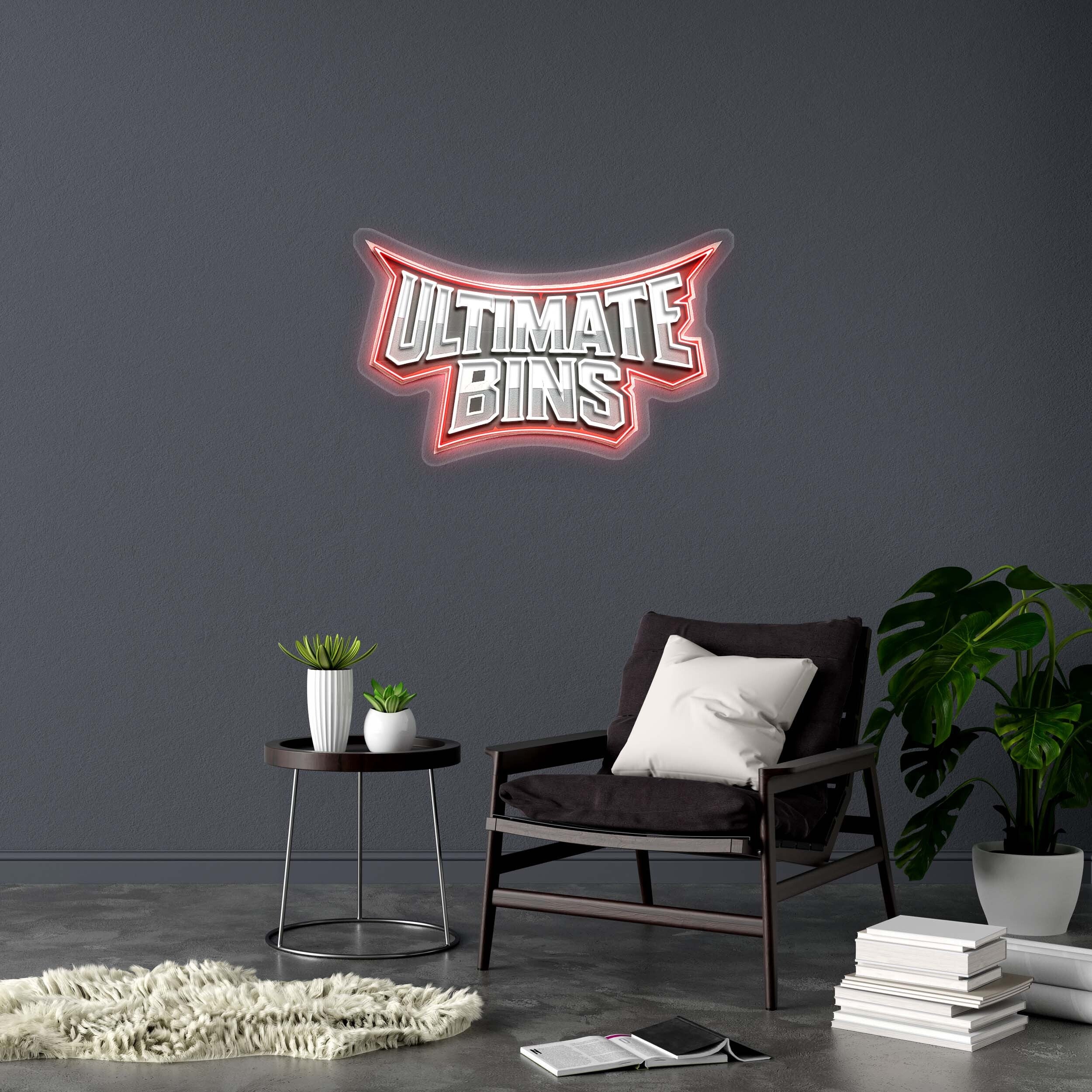 ULTIMATE BINS - Premium Neon Artwork