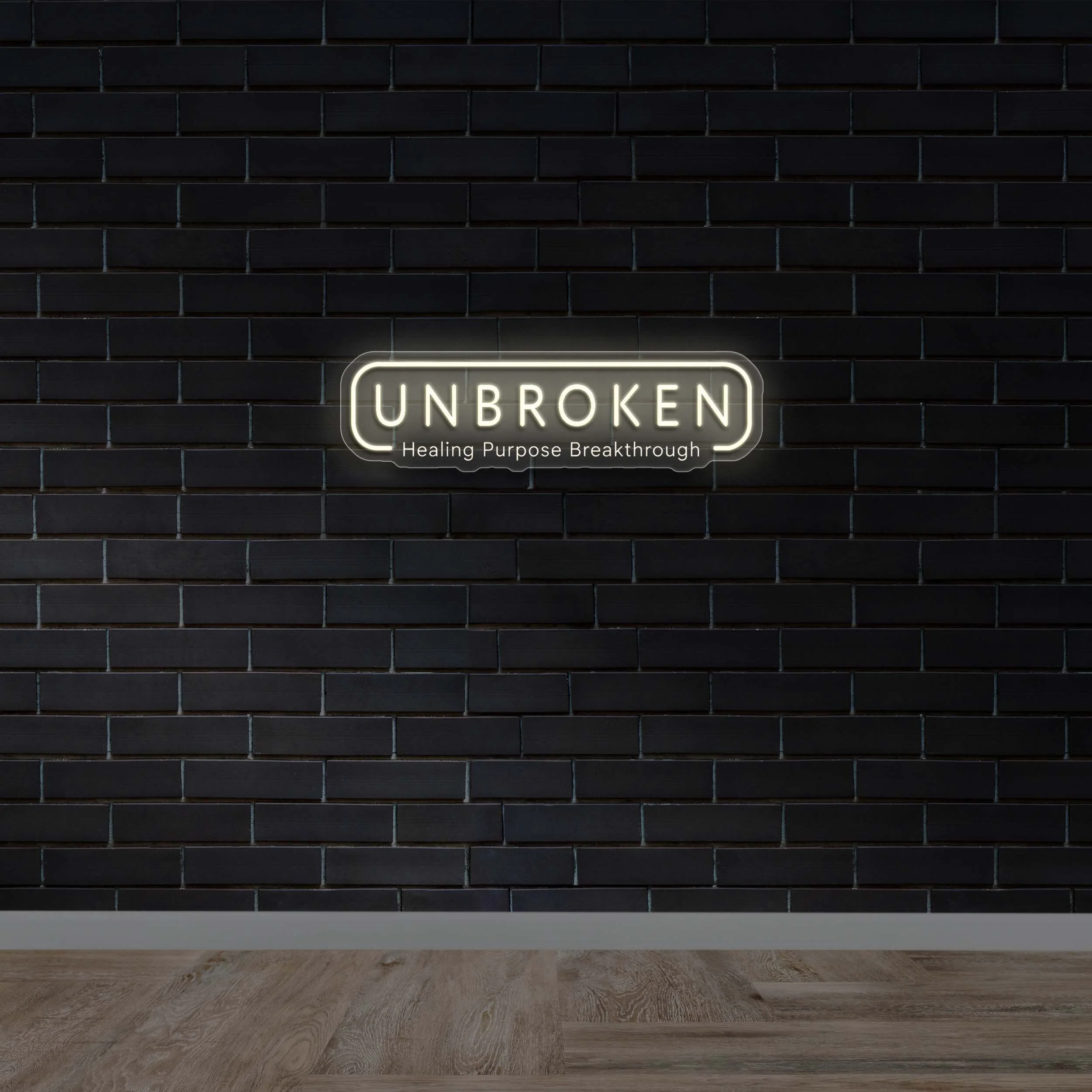 UNBROKEN | TEXT ONLY (version 2) - Premium Neon Artwork