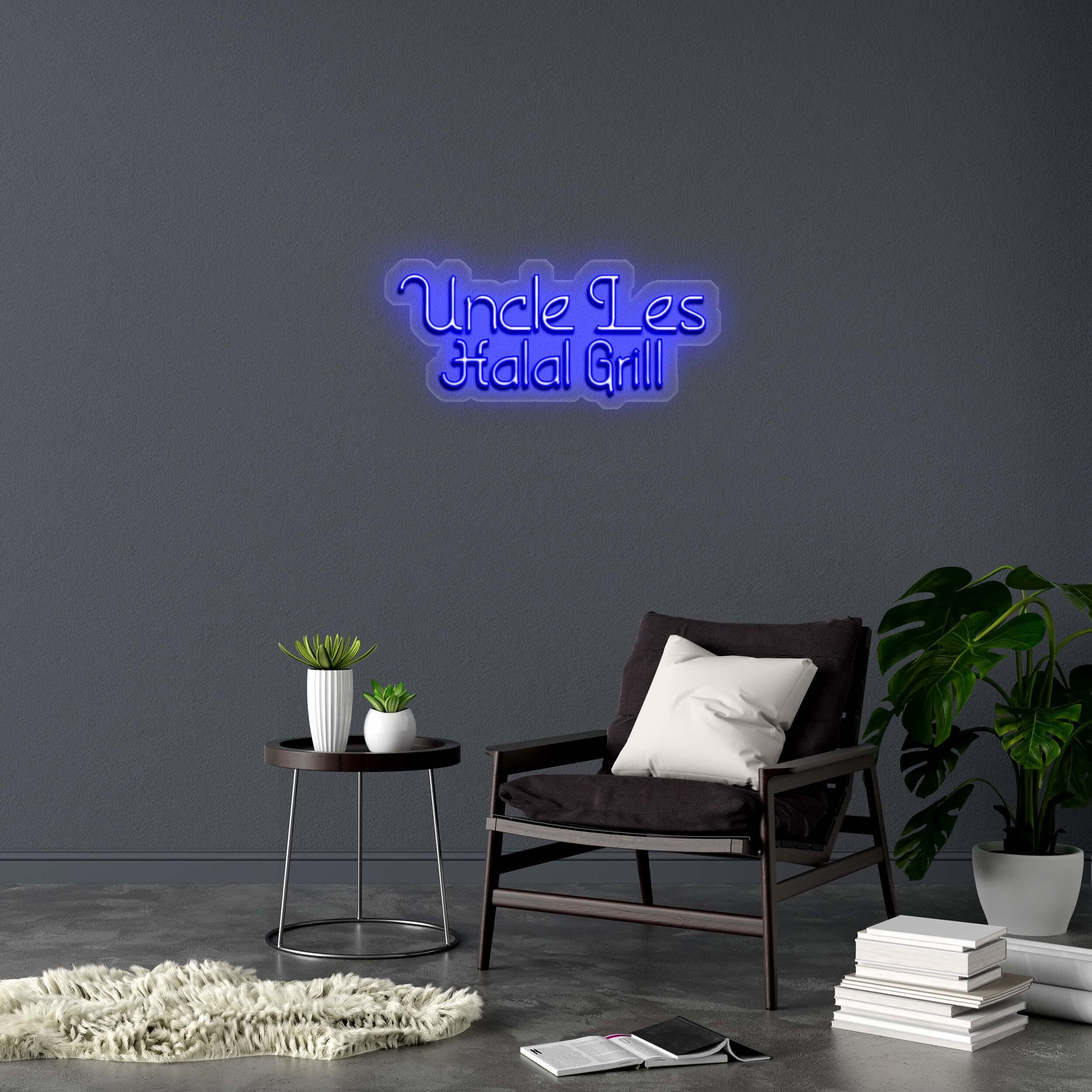 Uncle Les Halal Grill - Premium Neon Artwork