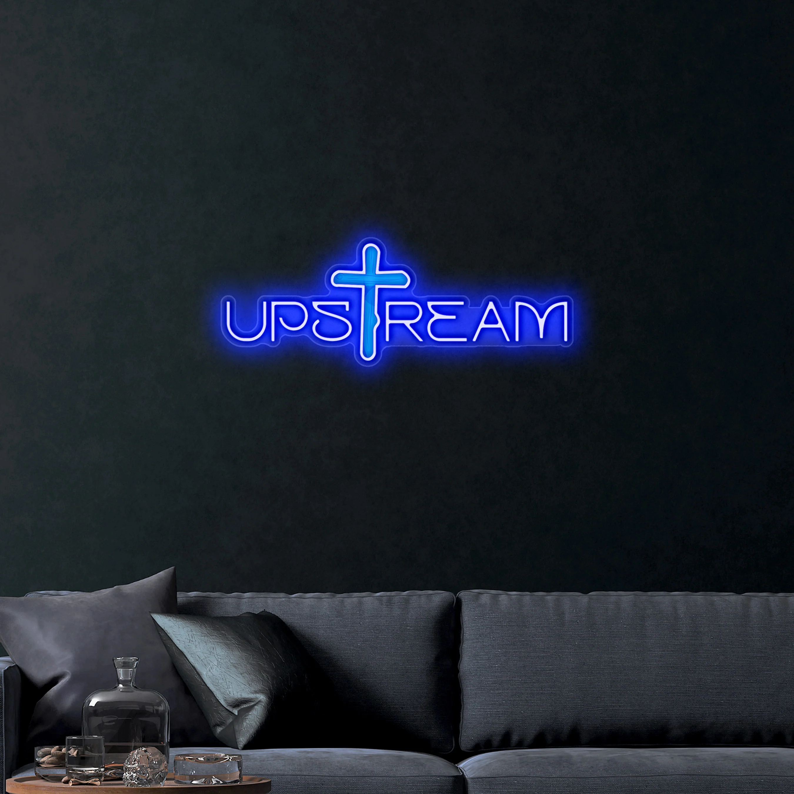 UPSTREAM – Premium Neon Artwork
