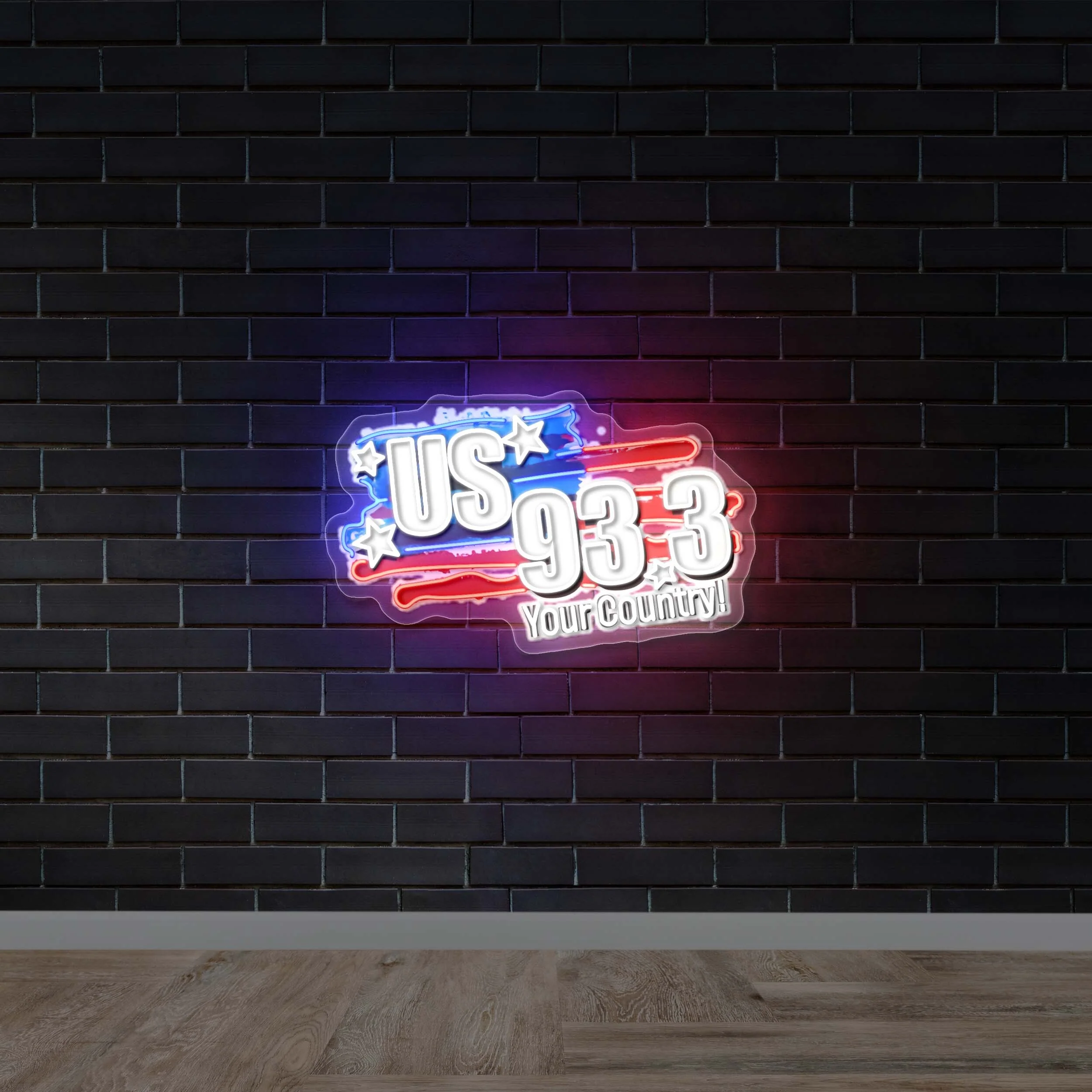 US 93.3 - Premium Neon Artwork