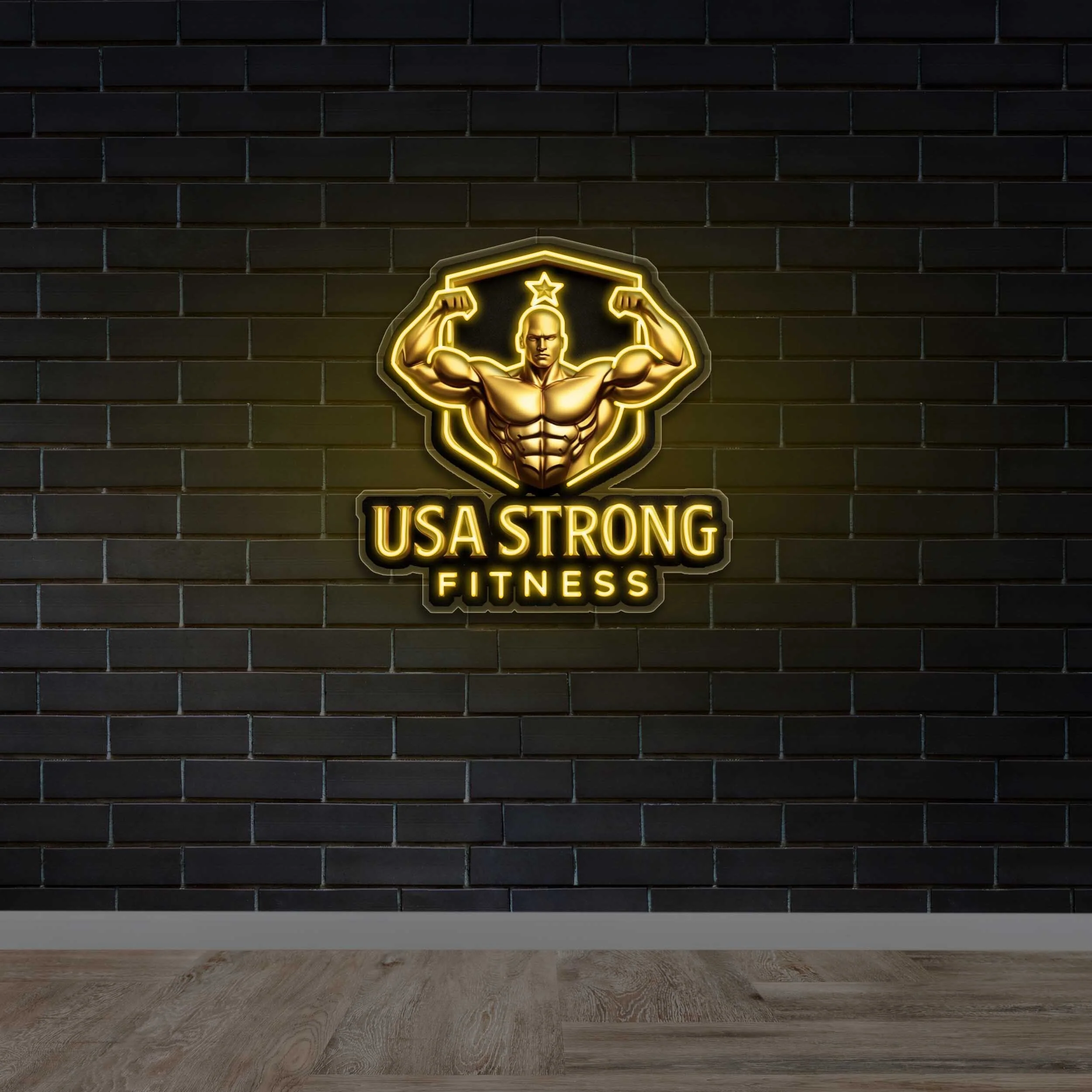 USA STRONG FITNESS - Premium Neon Artwork