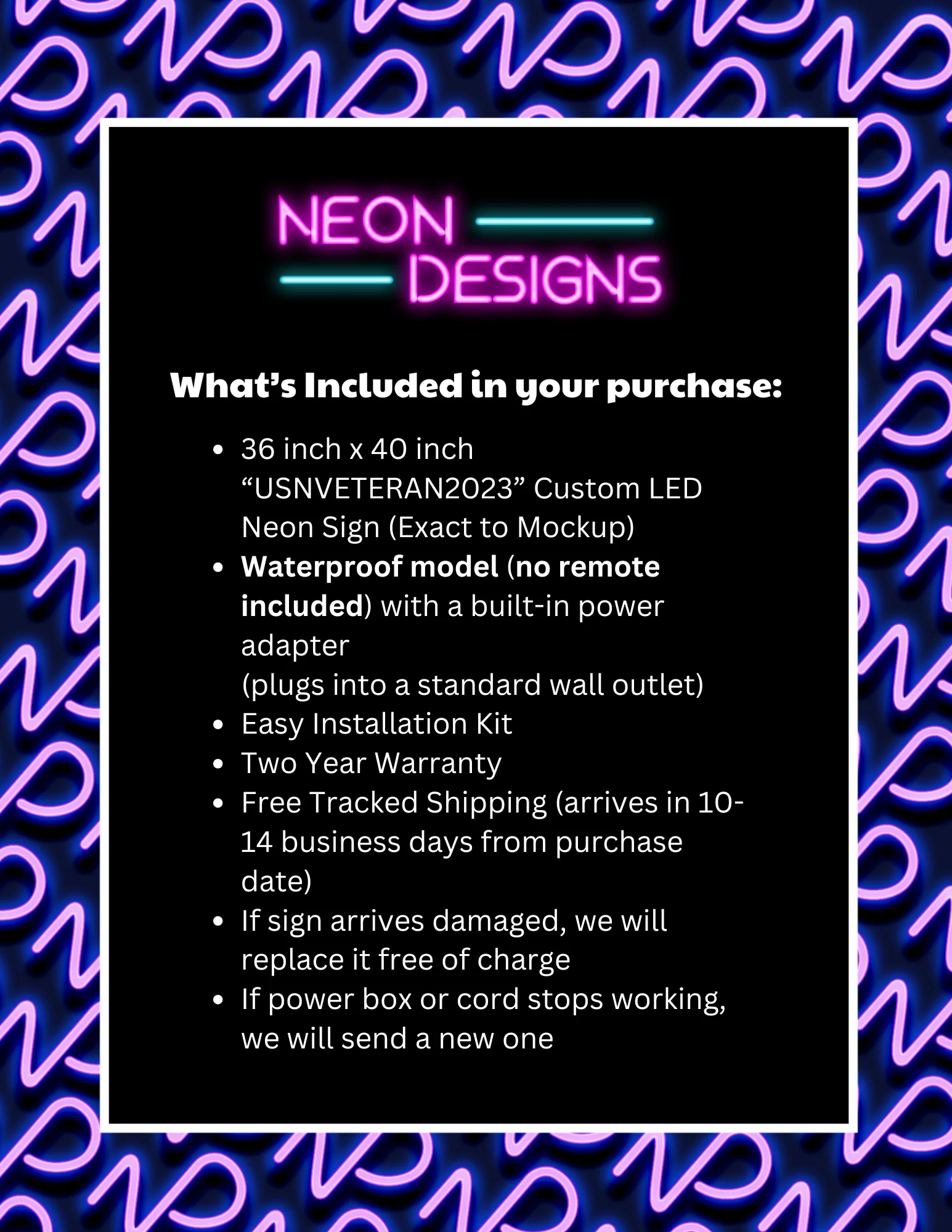 USNVETERAN2023 - Premium Neon Artwork - Image 2