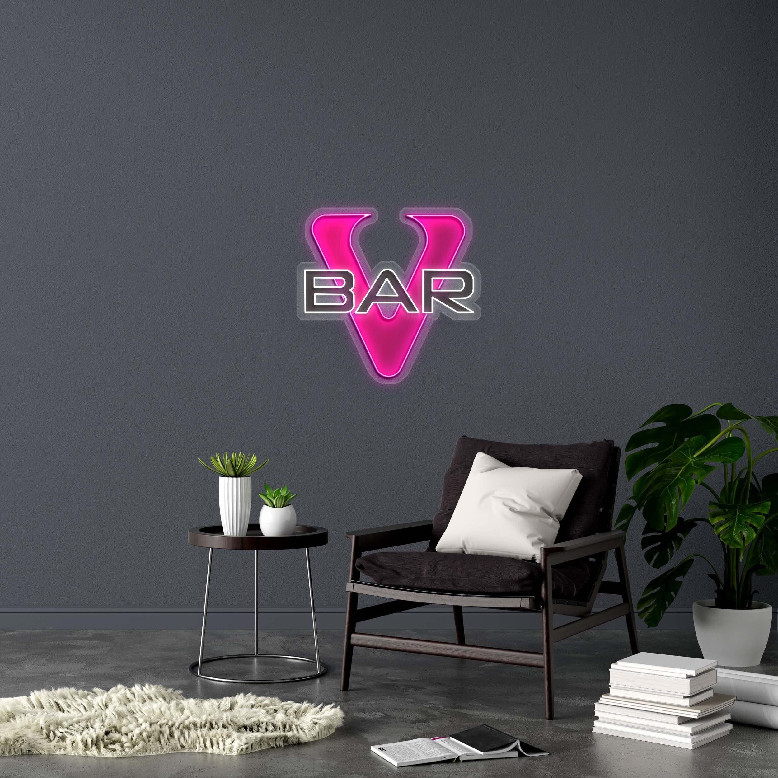 V BAR - Premium Neon Artwork
