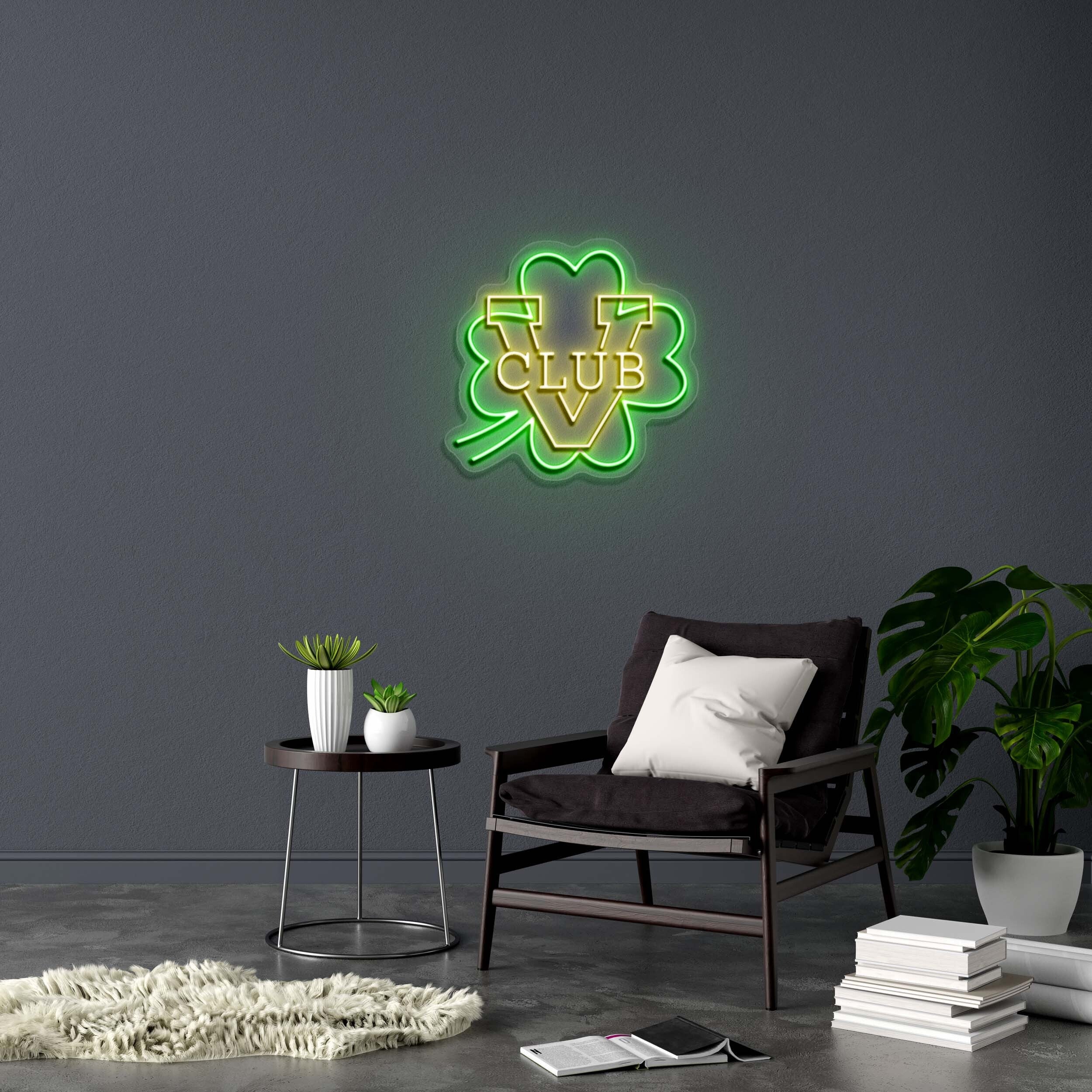 V CLUB - Premium Neon Artwork
