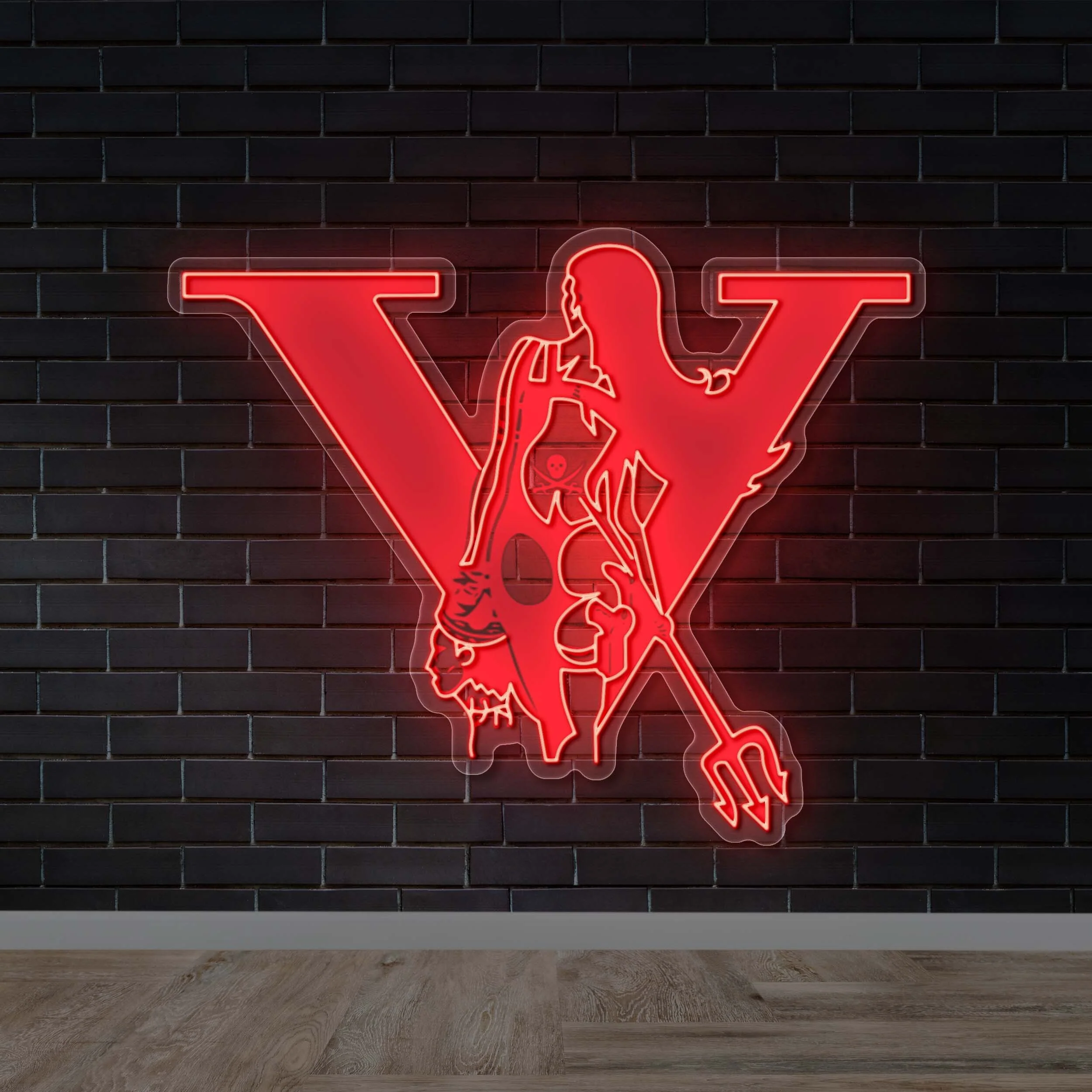 V - Premium Neon Artwork