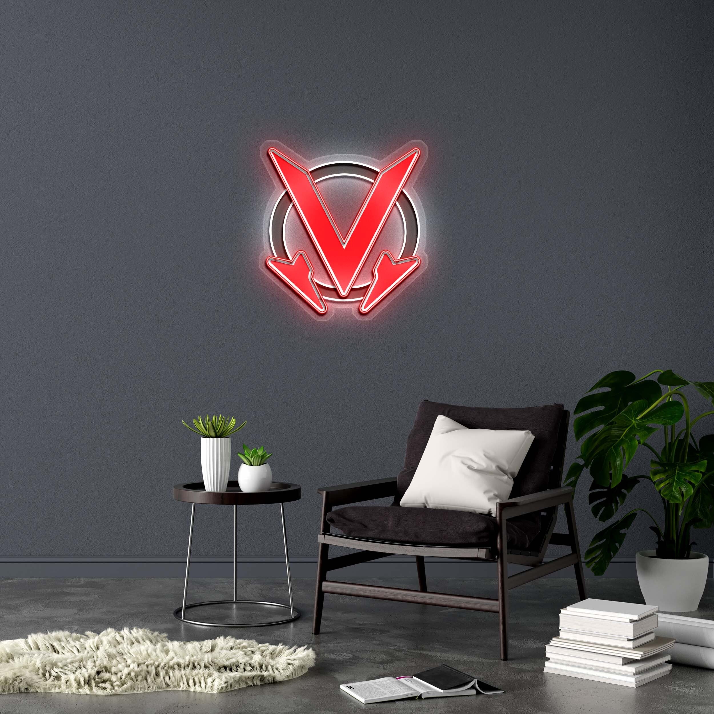 V - Premium Neon Artwork