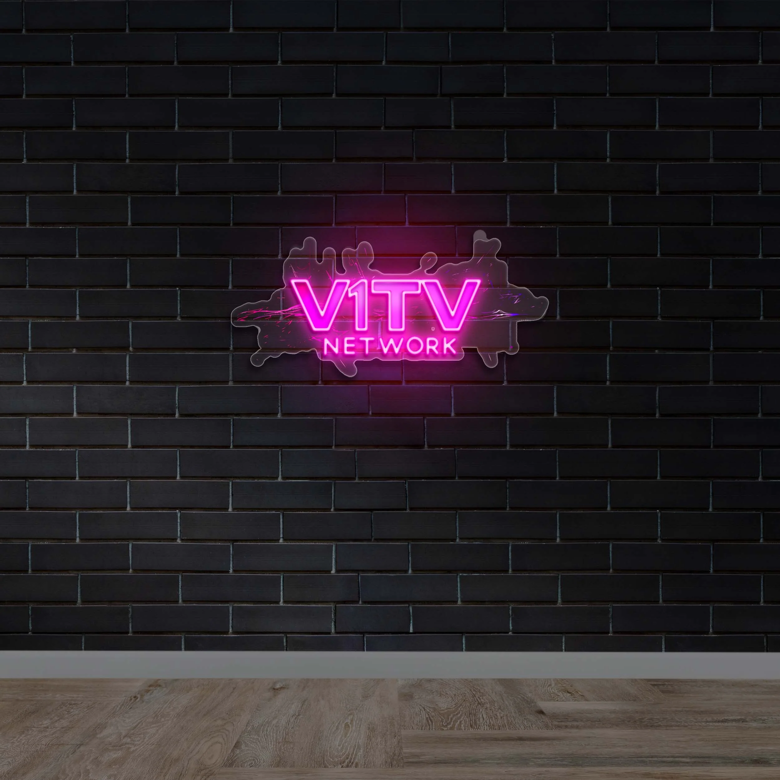 V1TV Network - Premium Neon Artwork