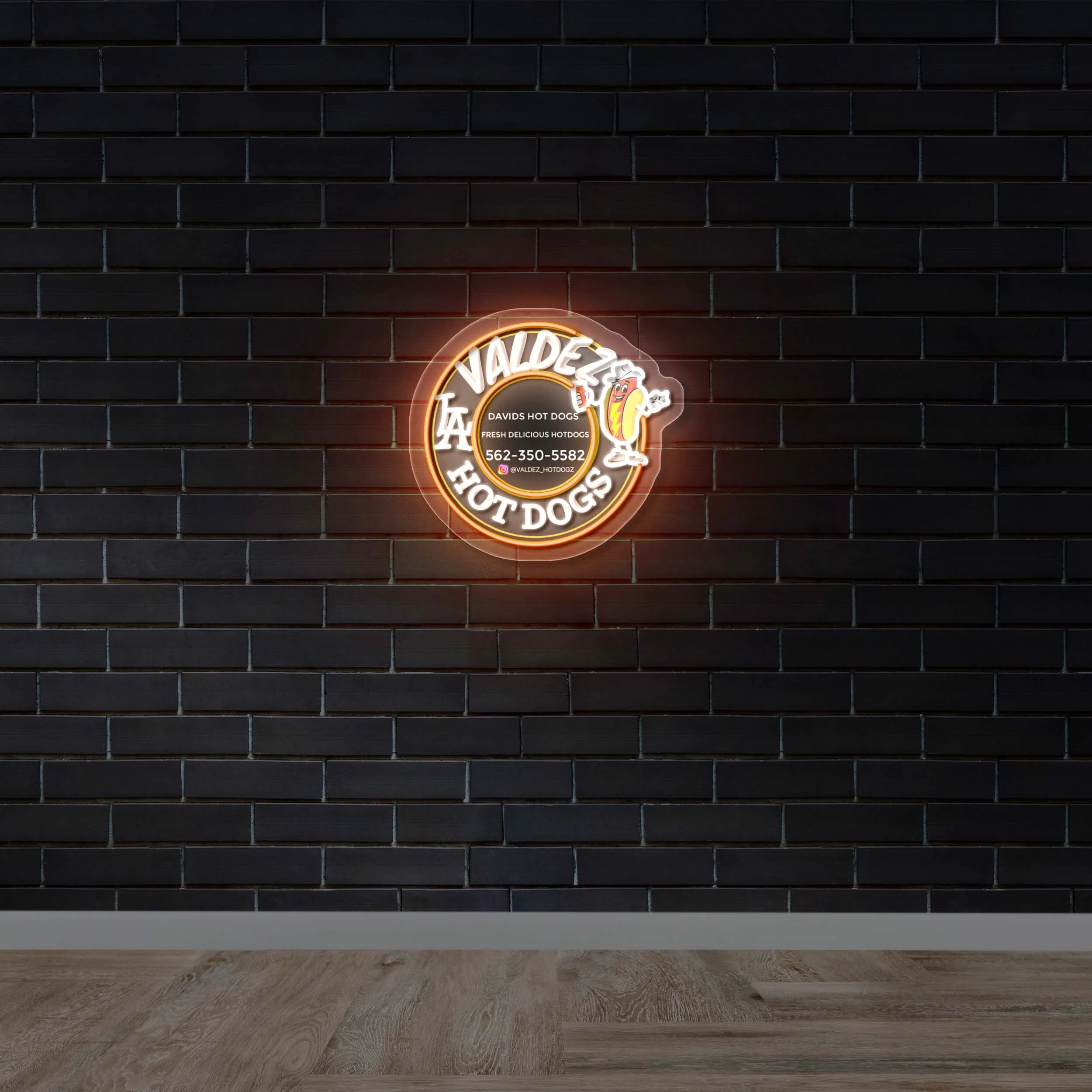 VALDEZ LA HOTDOGS - Premium Neon Artwork
