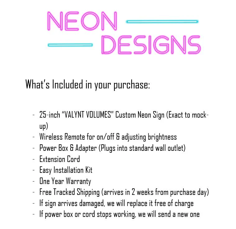 VALYNT VOLUMES - Premium Neon Artwork - Image 3