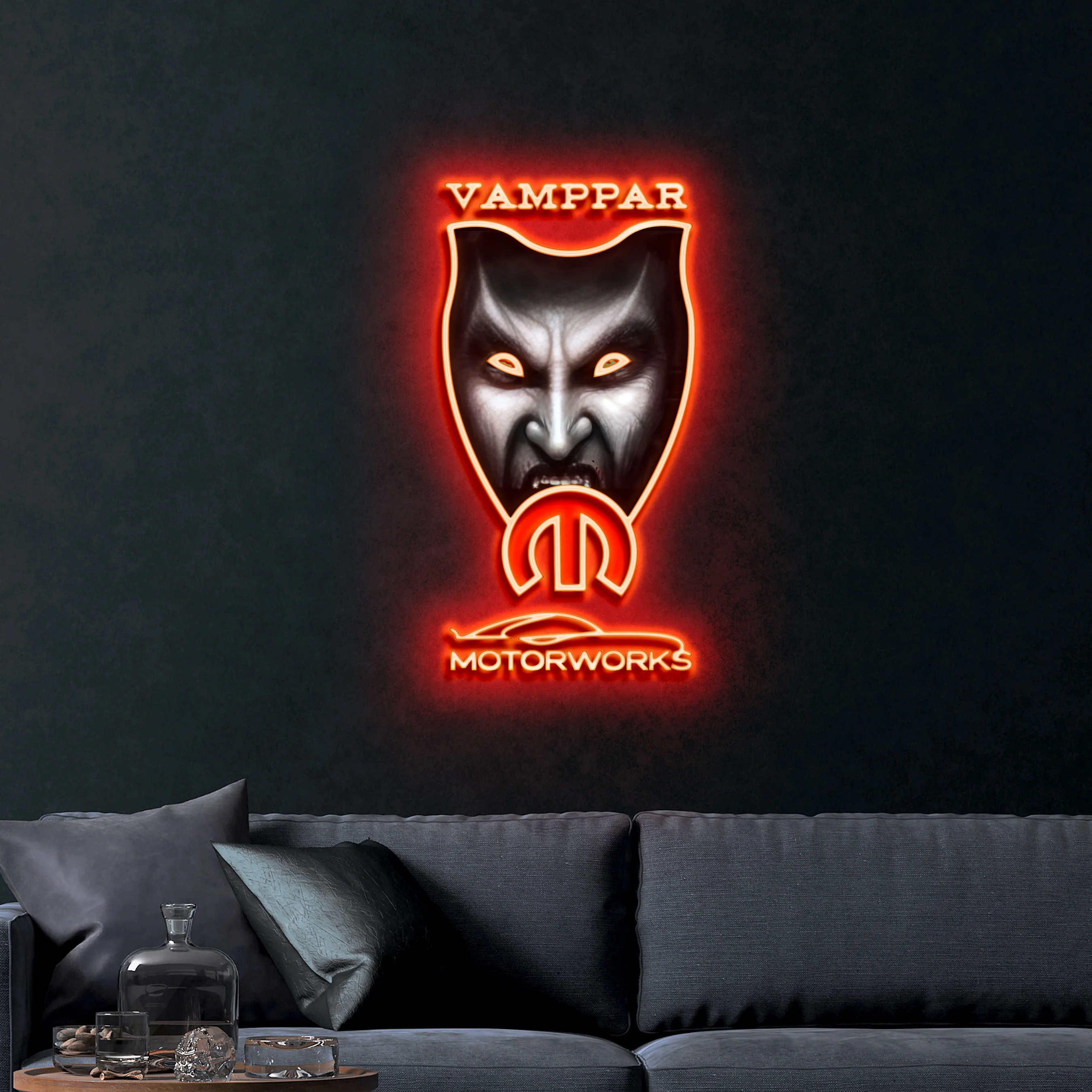 Vamppar Motorworks (version 1) – Premium Neon Artwork