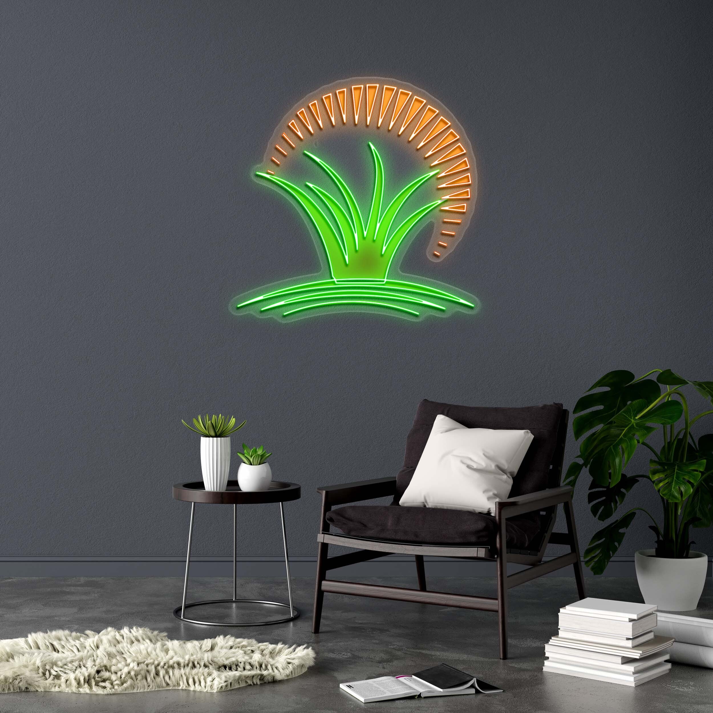 Verdant Dawn - Premium Neon Artwork