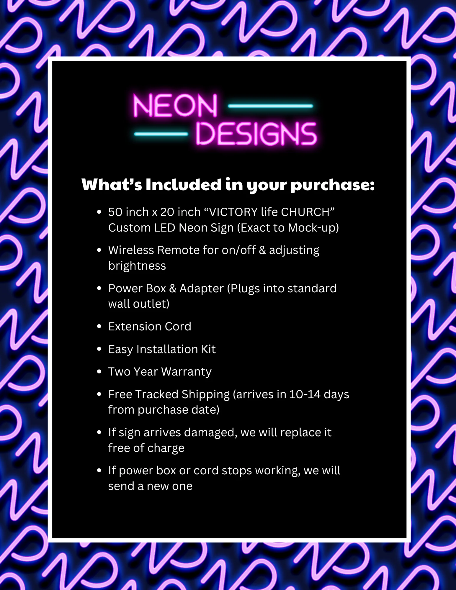 VICTORY life CHURCH - Premium Neon Artwork - Image 2