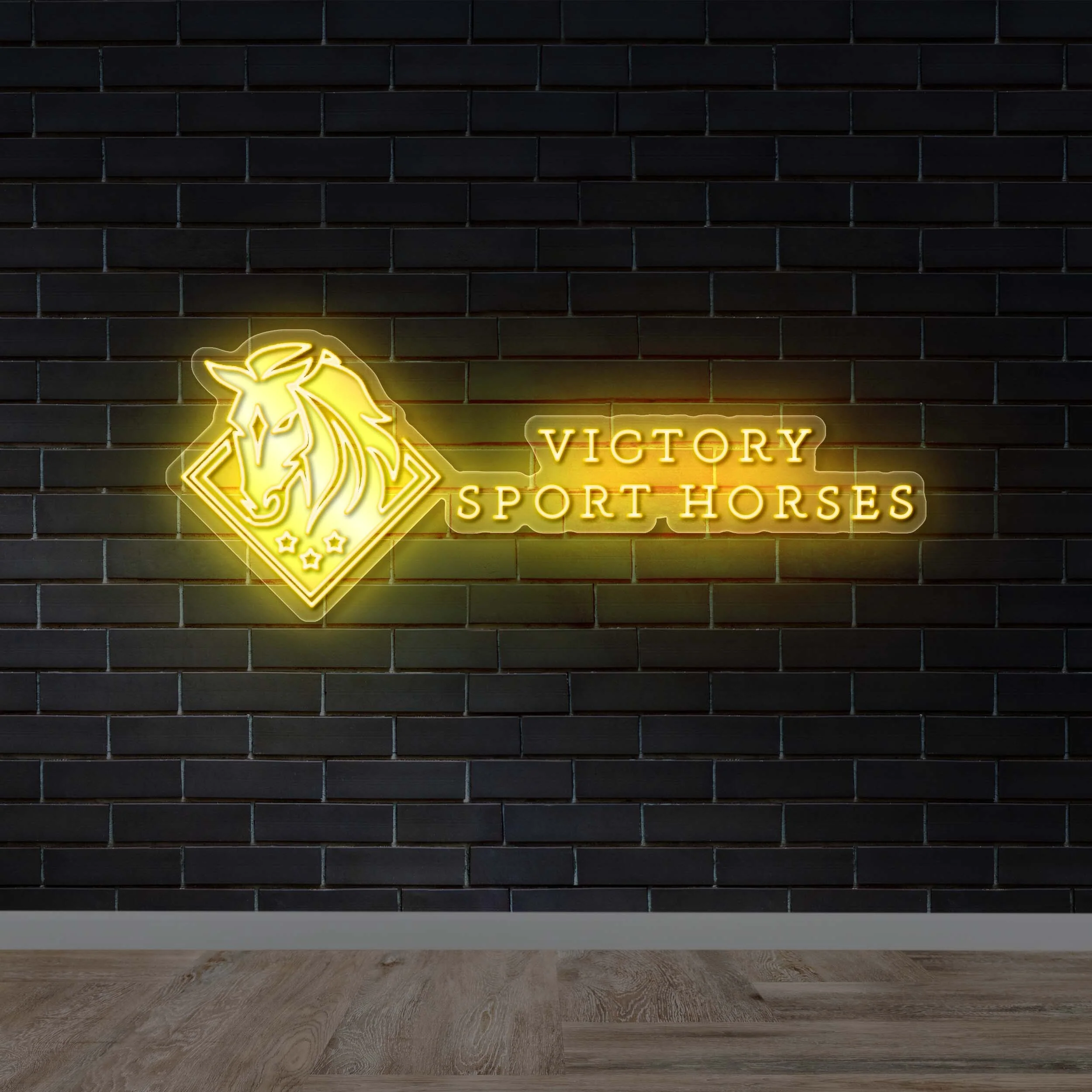 Victory Sport Horses - Premium Neon Artwork