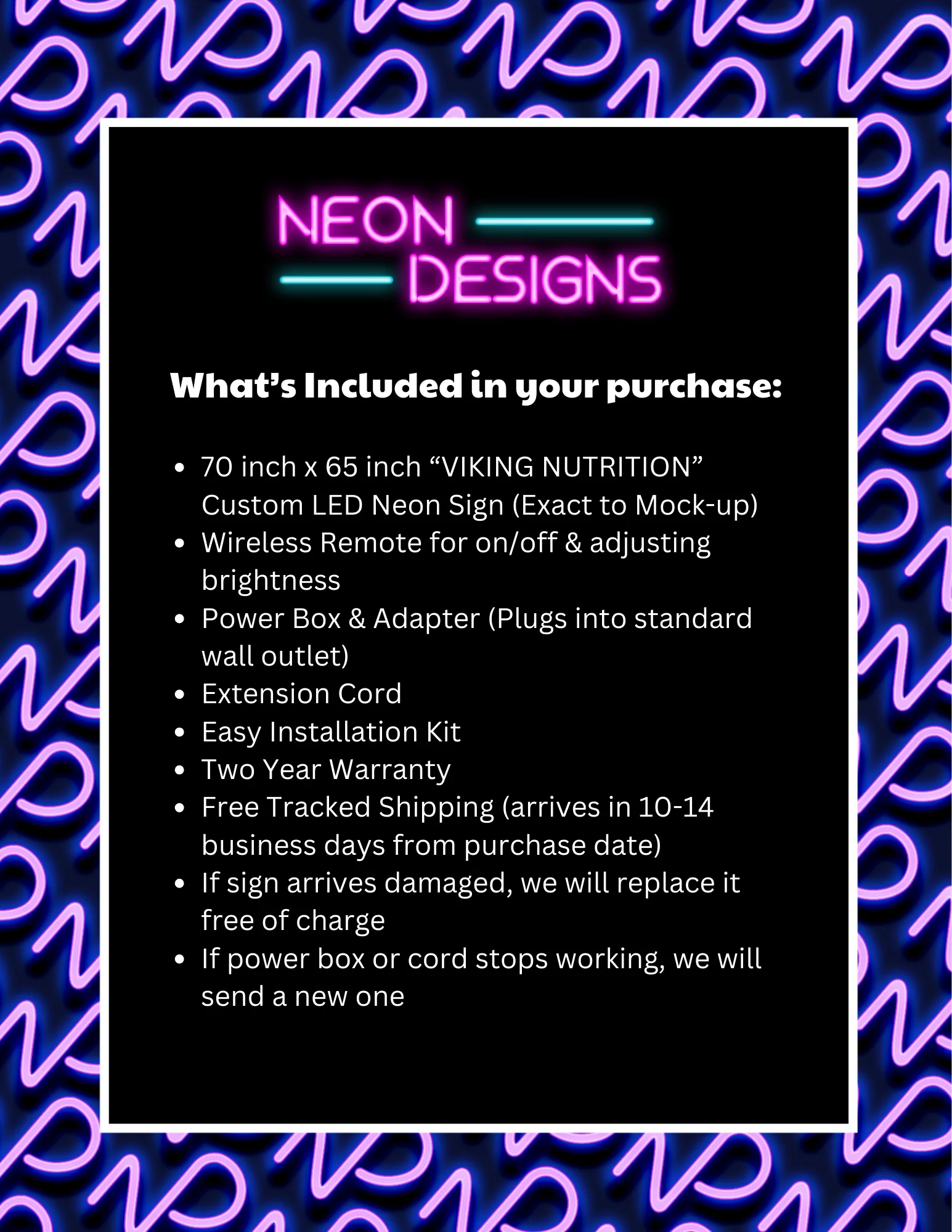VIKING NUTRITION - Premium Neon Artwork - Image 2