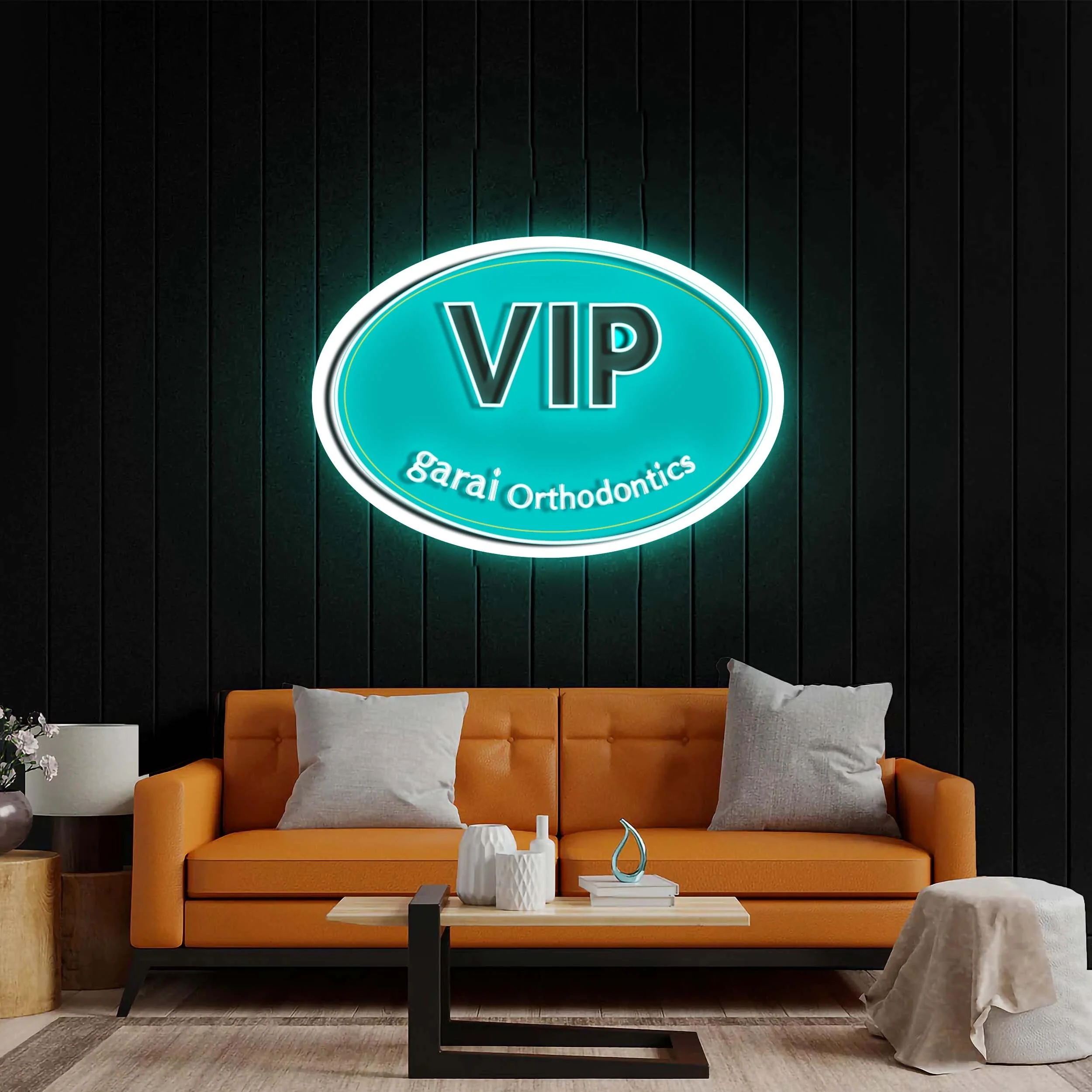 VIP (Icy Blue background) - Premium Neon Artwork - Image 2
