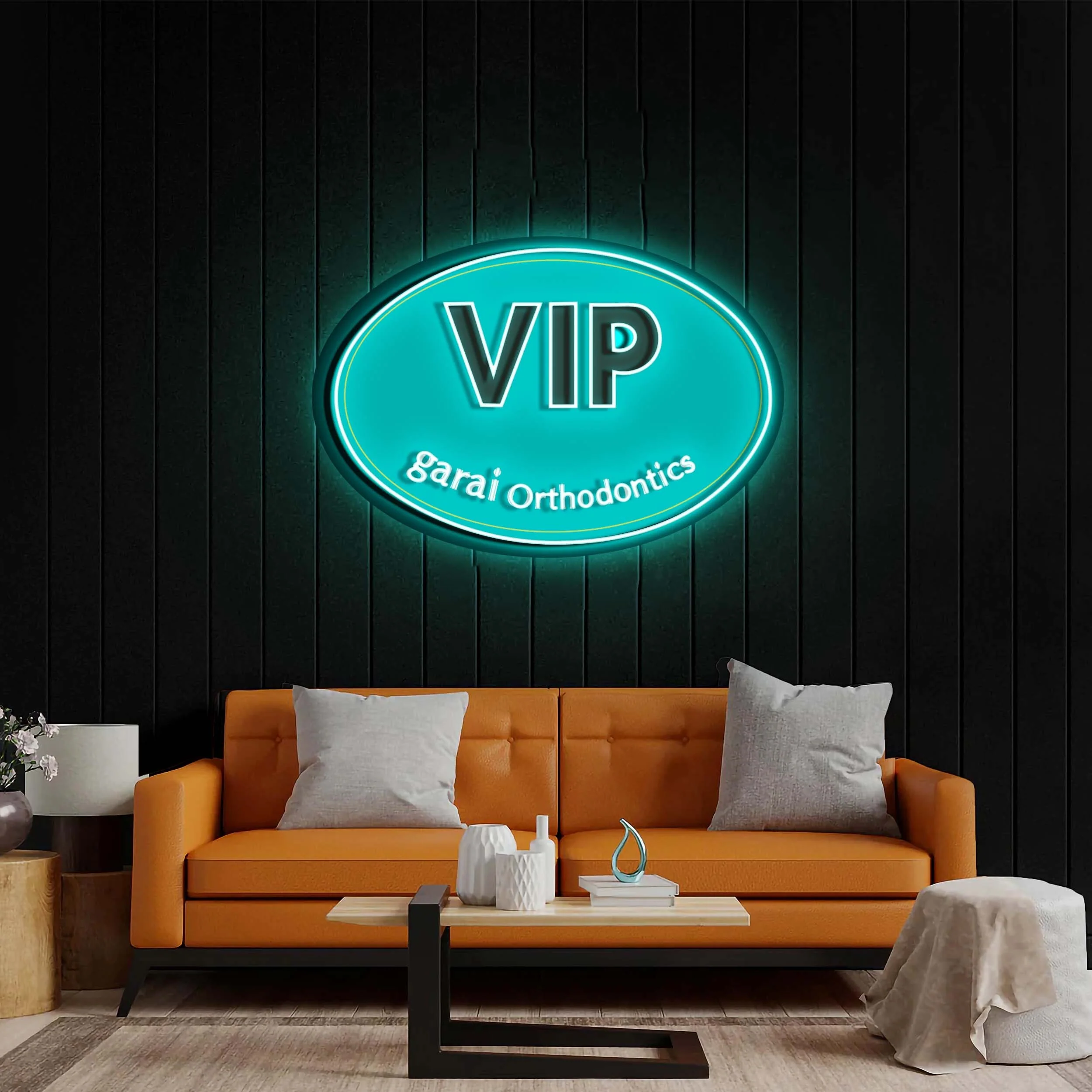 VIP (Icy Blue background) - Premium Neon Artwork - Image 3