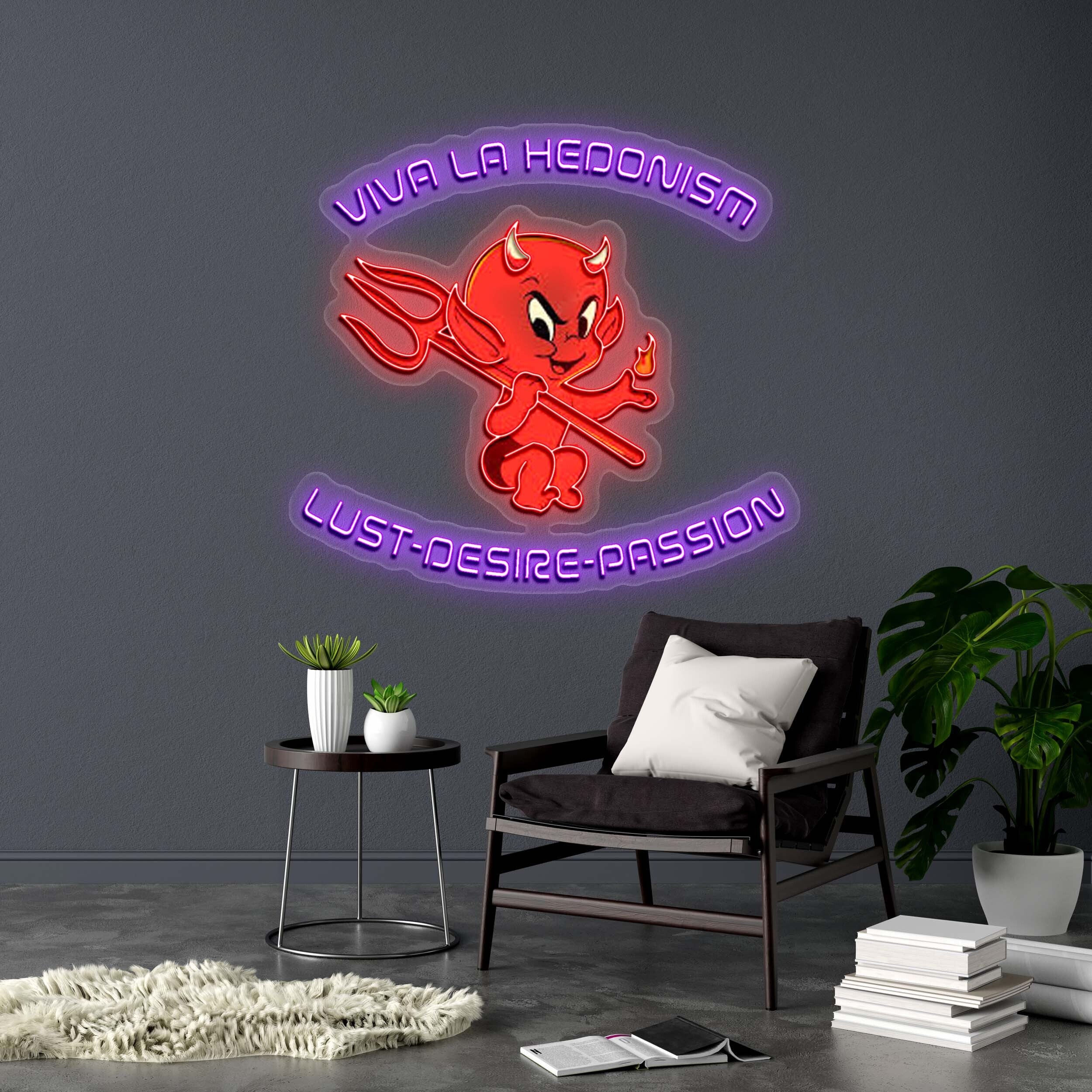 Viva la Hedonism - Premium Neon Artwork