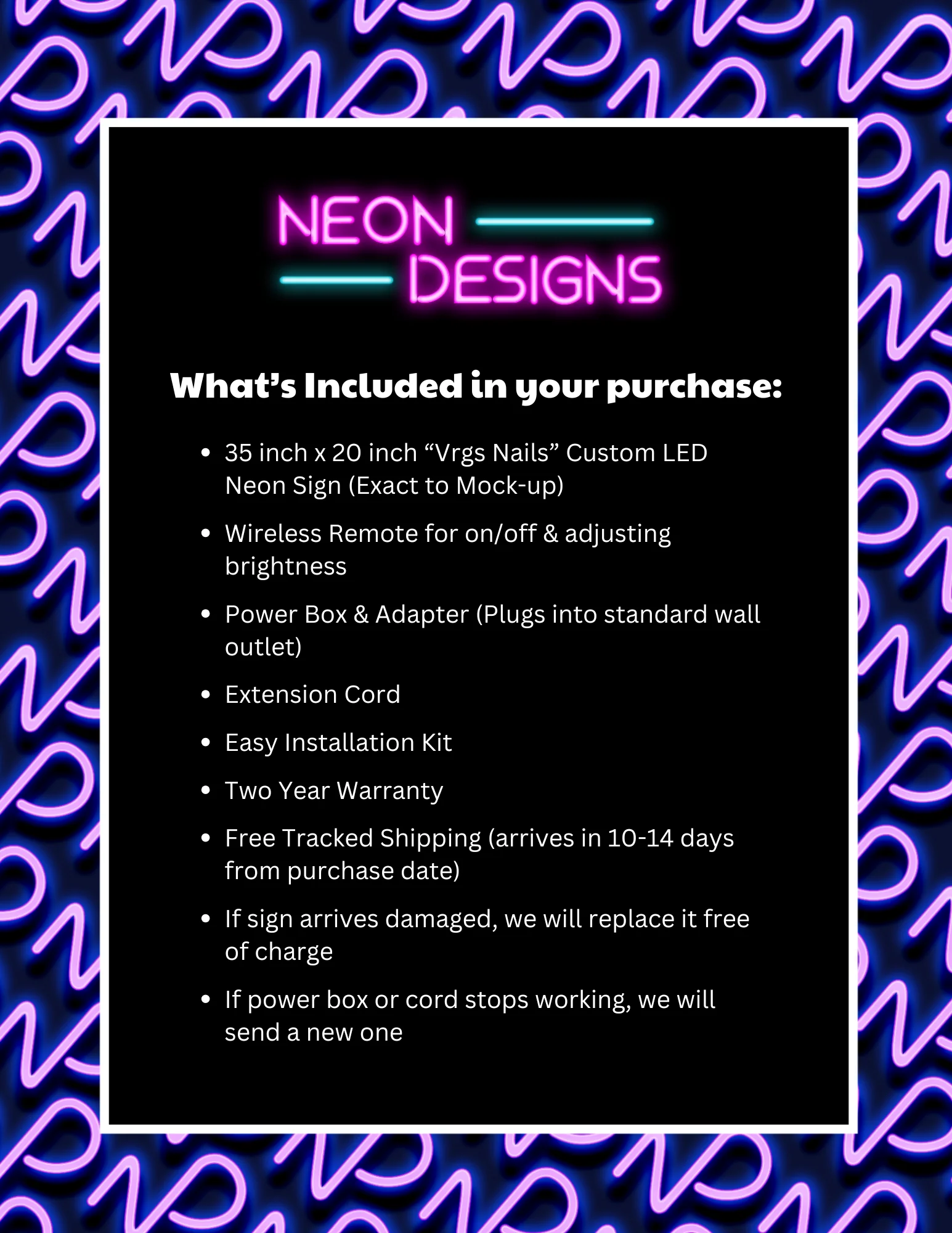 Vrgs Nails - Premium Neon Artwork - Image 2