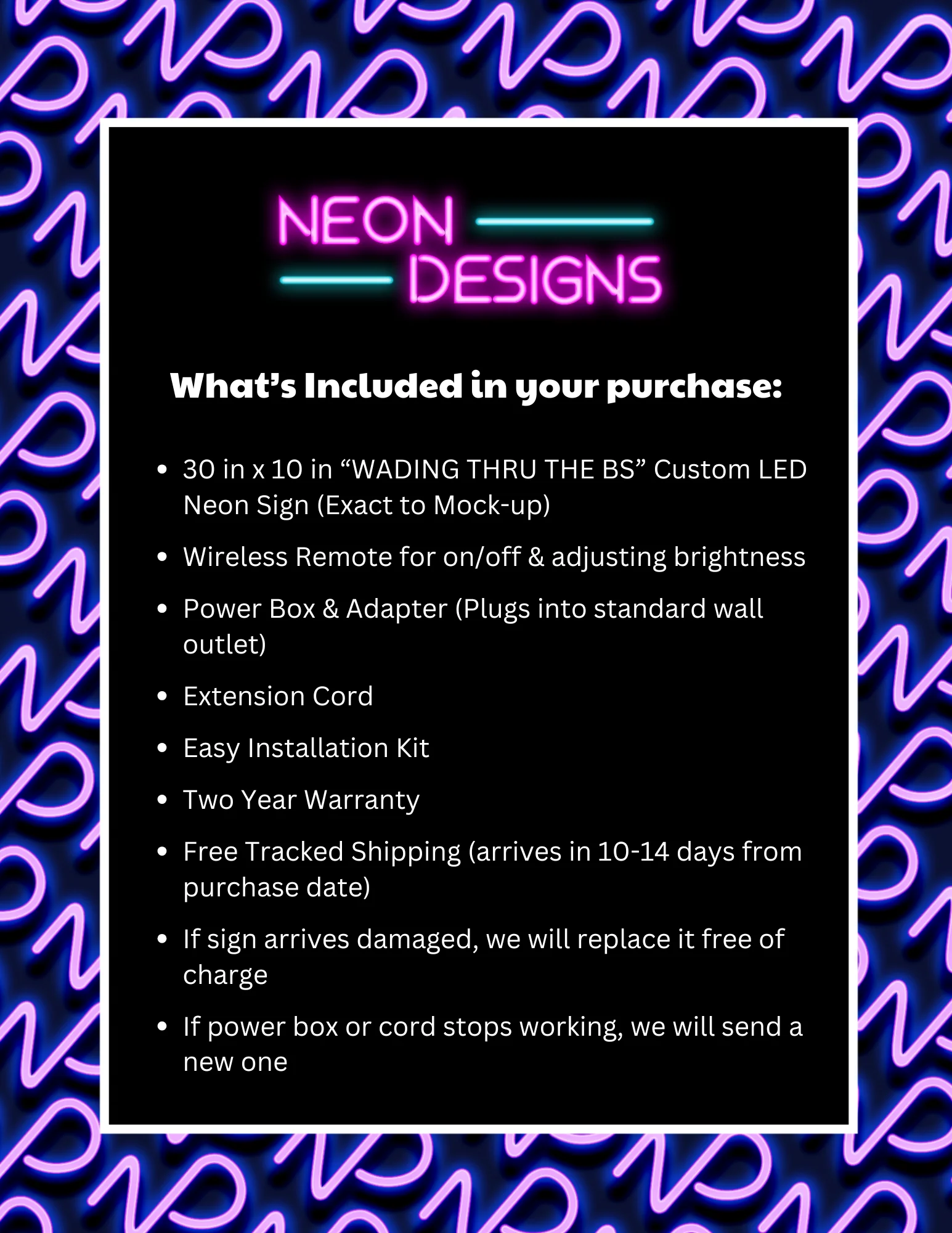 WADING THRU THE BS - Premium Neon Artwork - Image 2