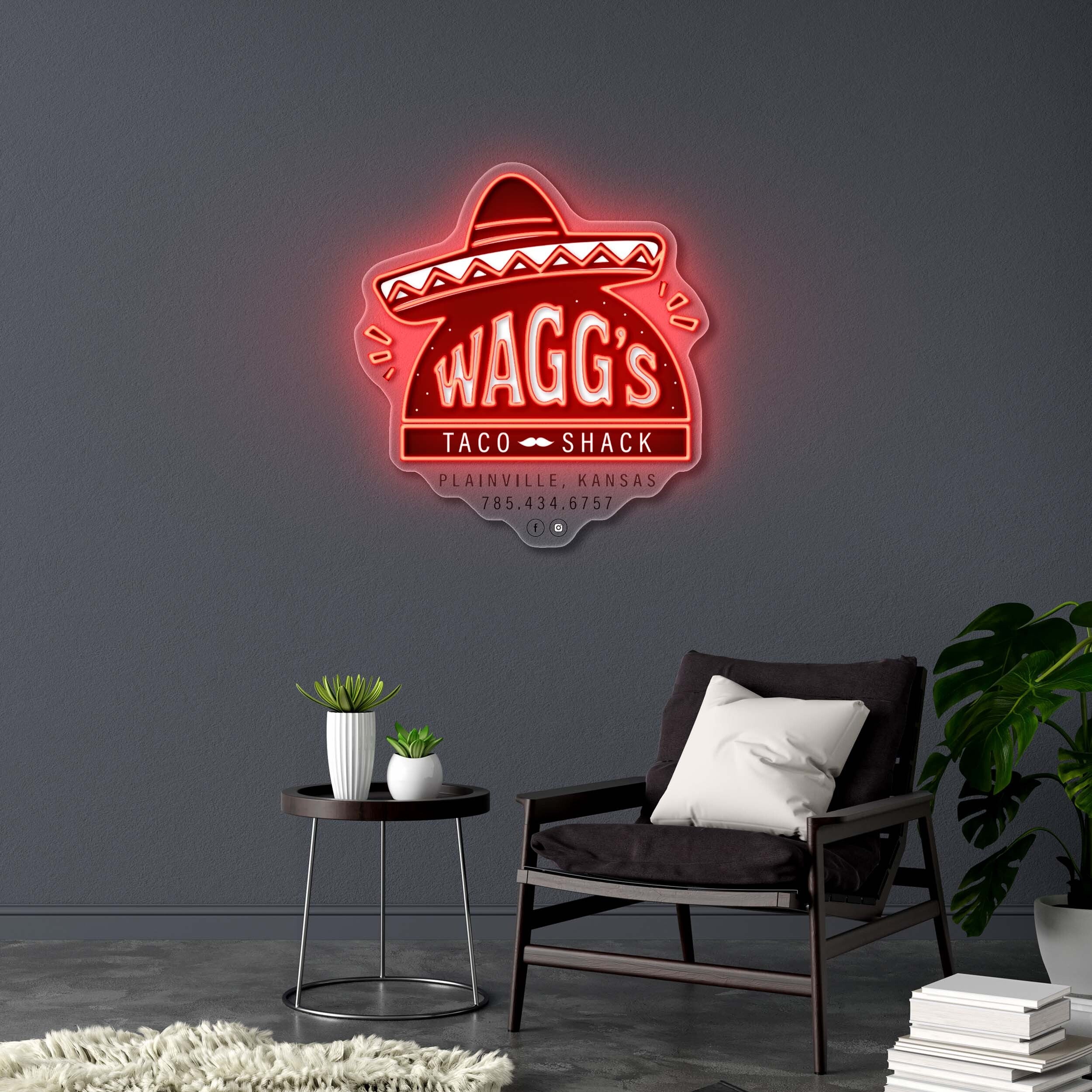 Wagg's Taco Shack - Premium Neon Artwork