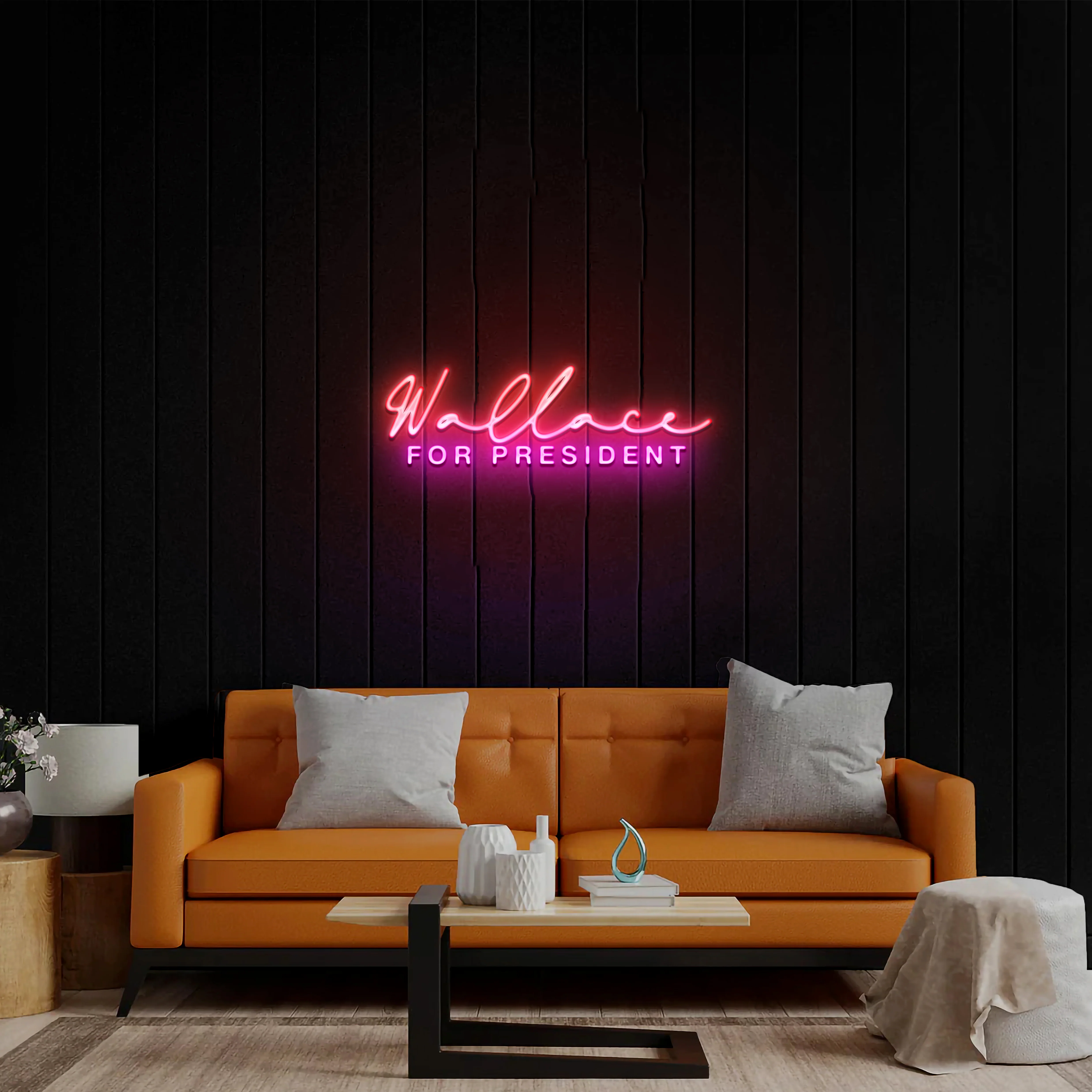 Wallace For President - Premium Neon Artwork
