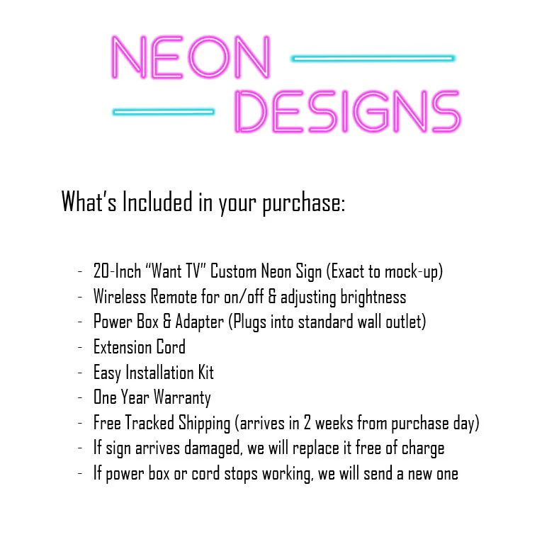 Want TV - Premium Neon Artwork - Image 2