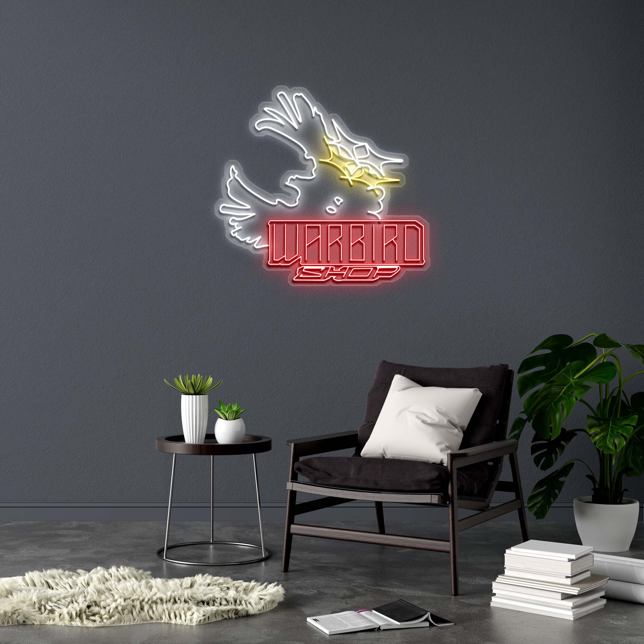 WARBIRD SHOP (smaller) - Premium Neon Artwork