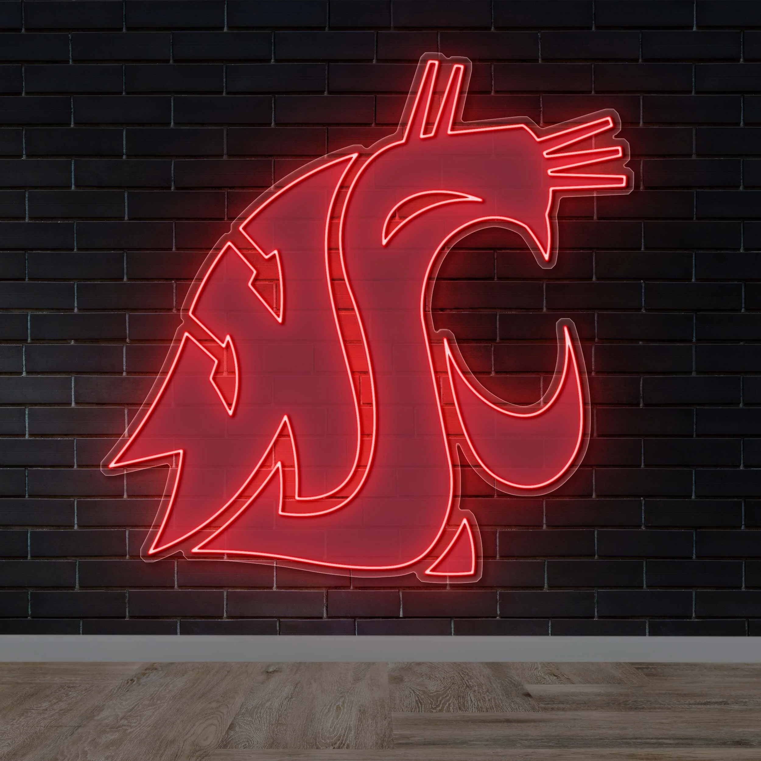 Washington State Cougars logo - Premium Neon Artwork