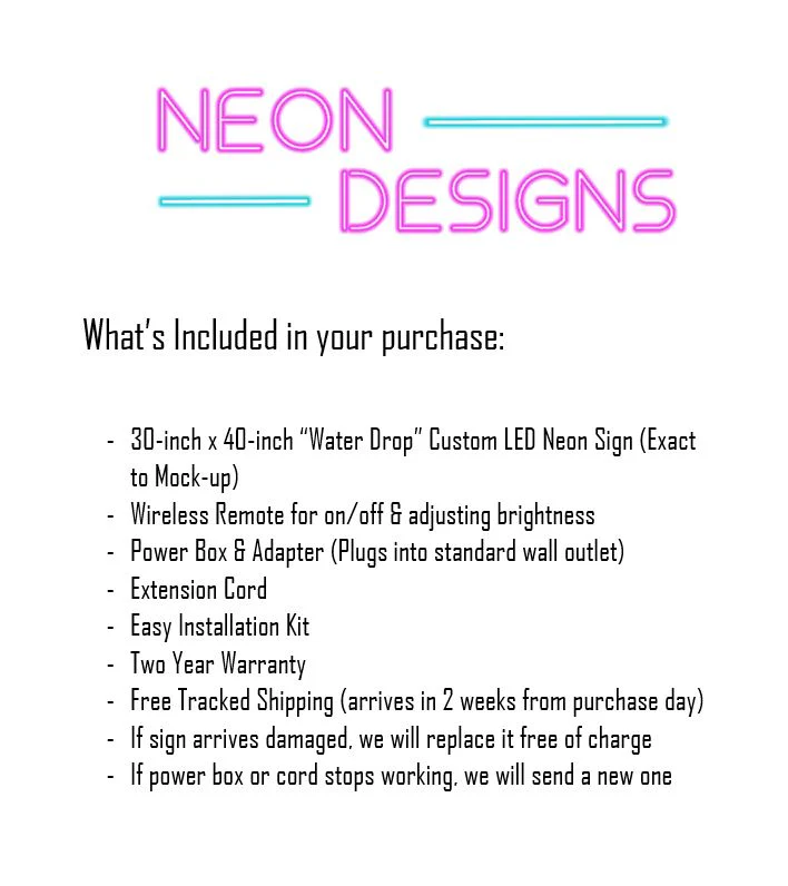 Water Drop - Premium Neon Artwork - Image 2