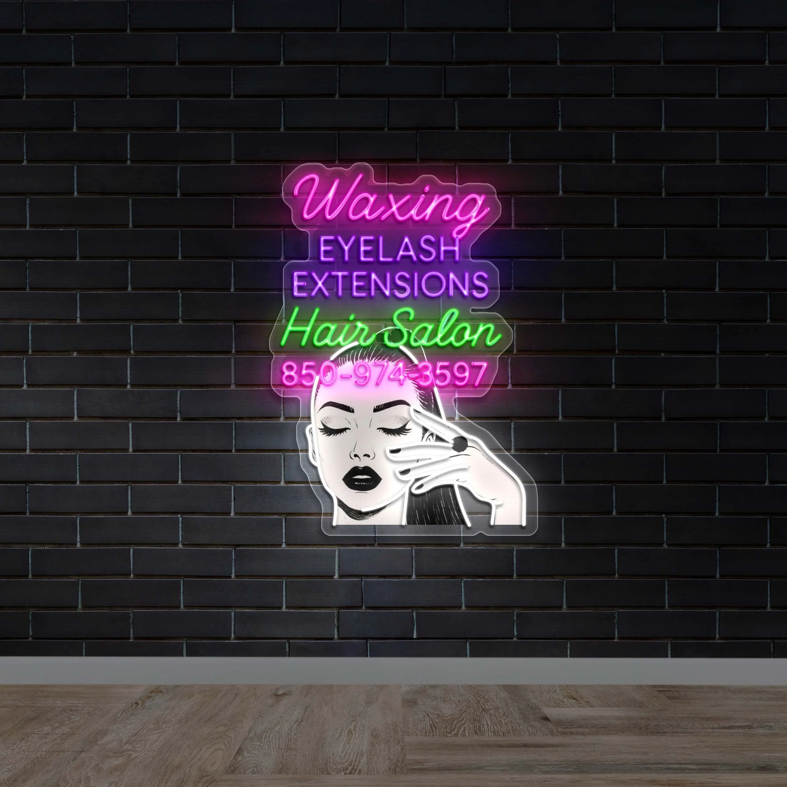 Waxing Hair Salon | 2nd Version - Premium Neon Artwork