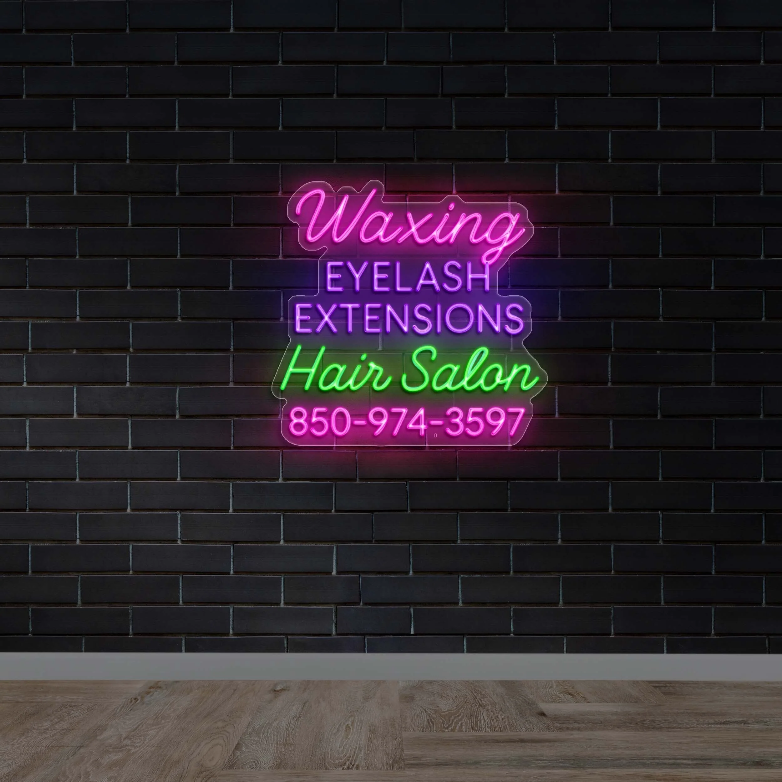 Waxing Hair Salon - Premium Neon Artwork