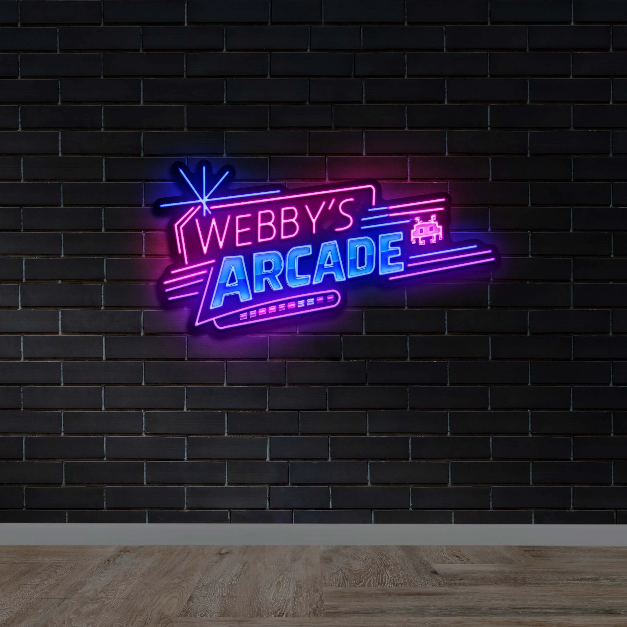WEBBY'S ARCADE - Premium Neon Artwork