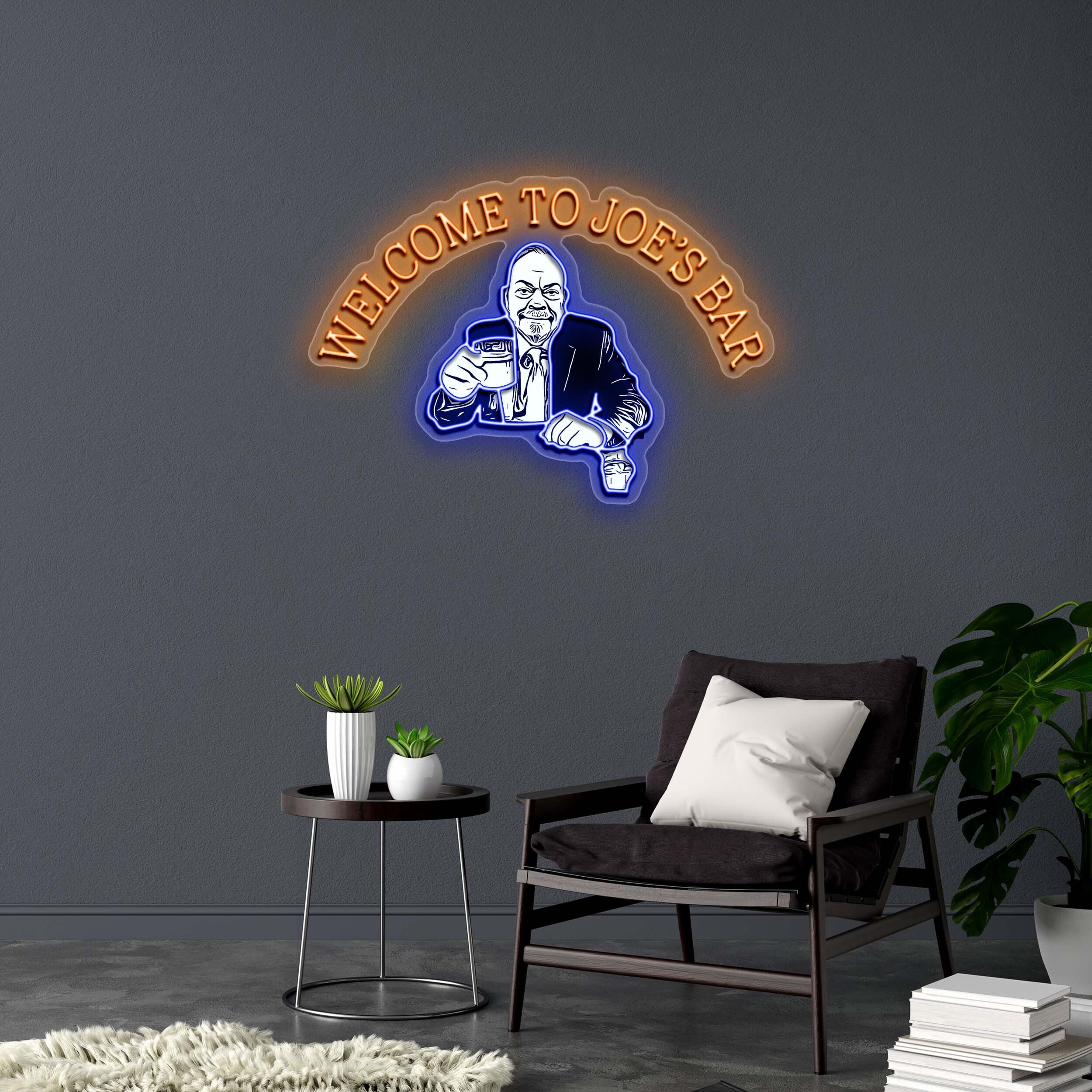 WELCOME TO JOE'S BAR - Premium Neon Artwork