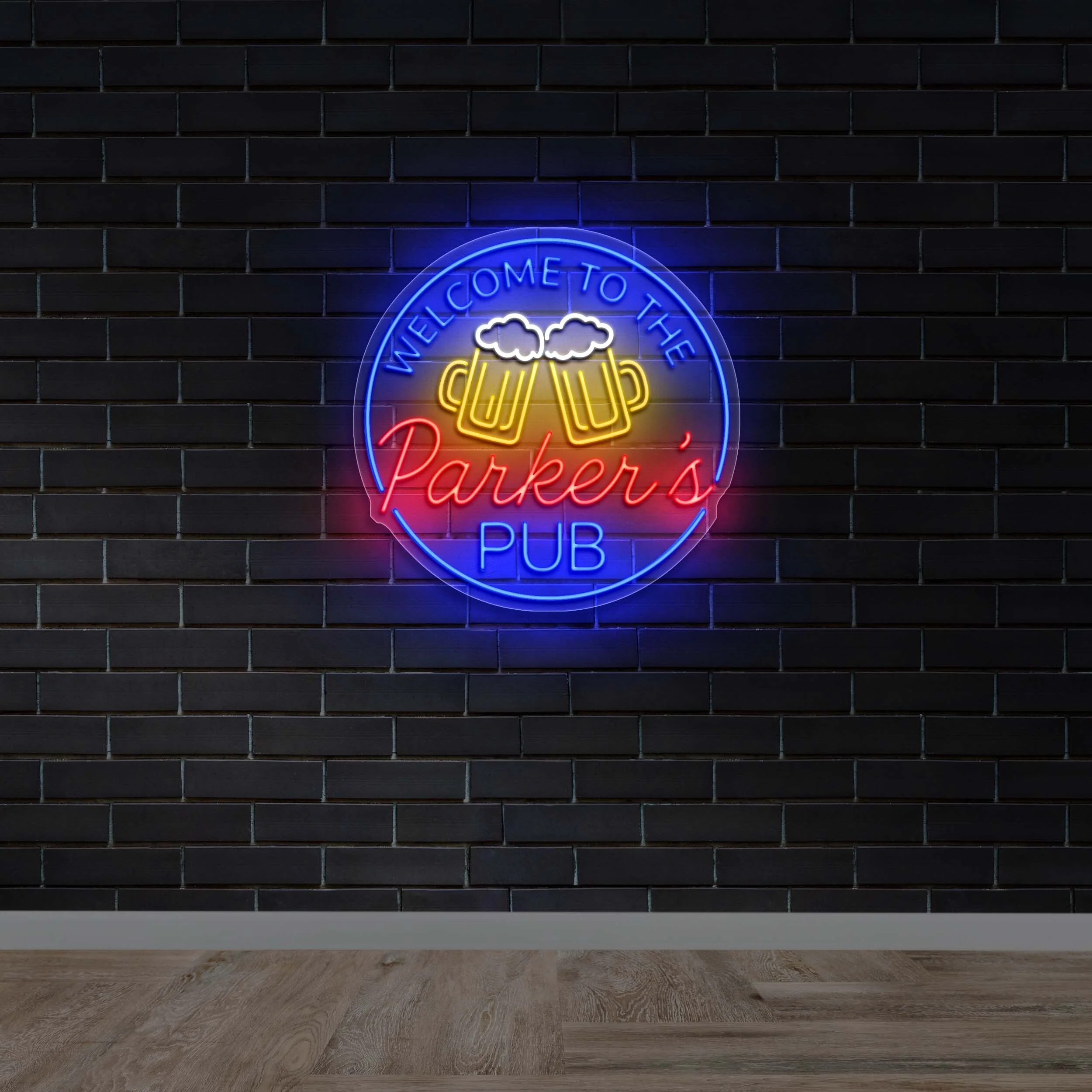 Welcome To The Parker's Pub - Premium Neon Artwork