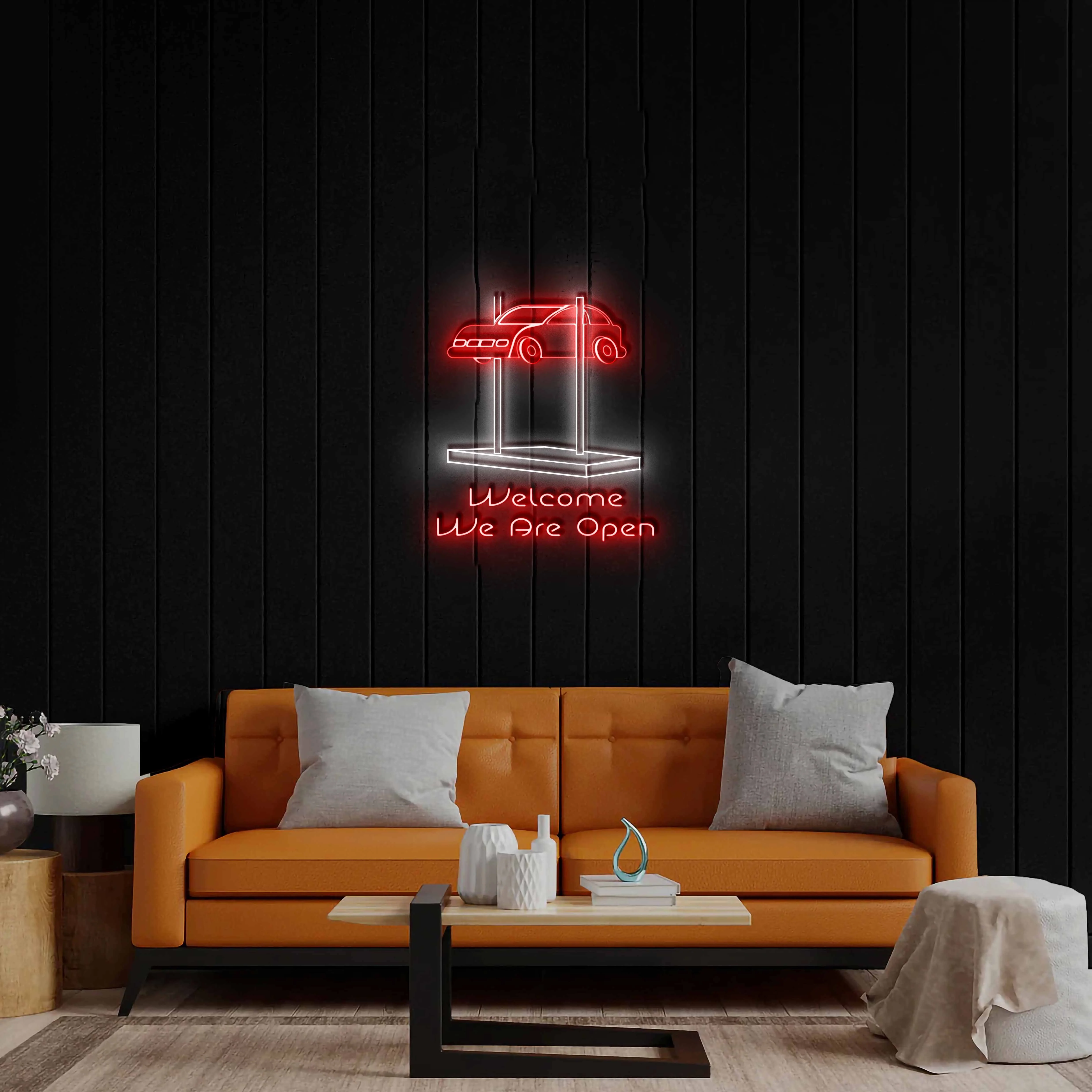 Welcome We Are Open - Premium Neon Artwork