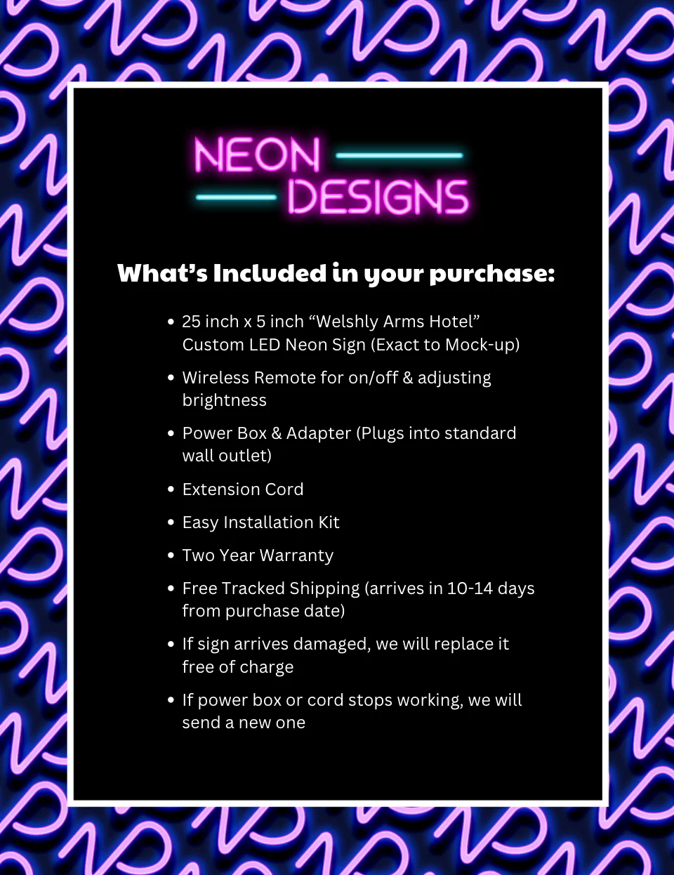 Welshly Arms Hotel - Premium Neon Artwork - Image 2