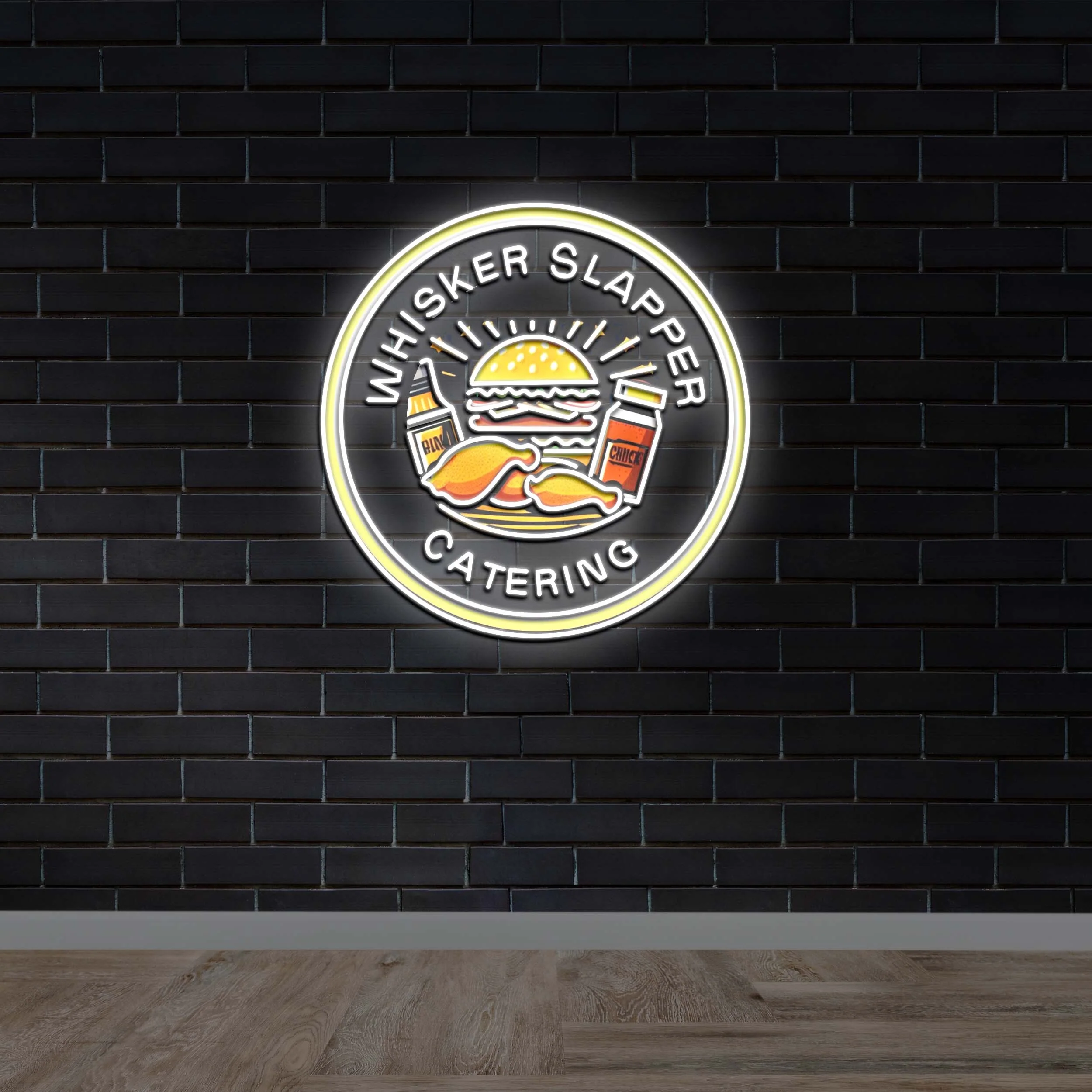 Whisker Slapper Catering - Premium Neon Artwork