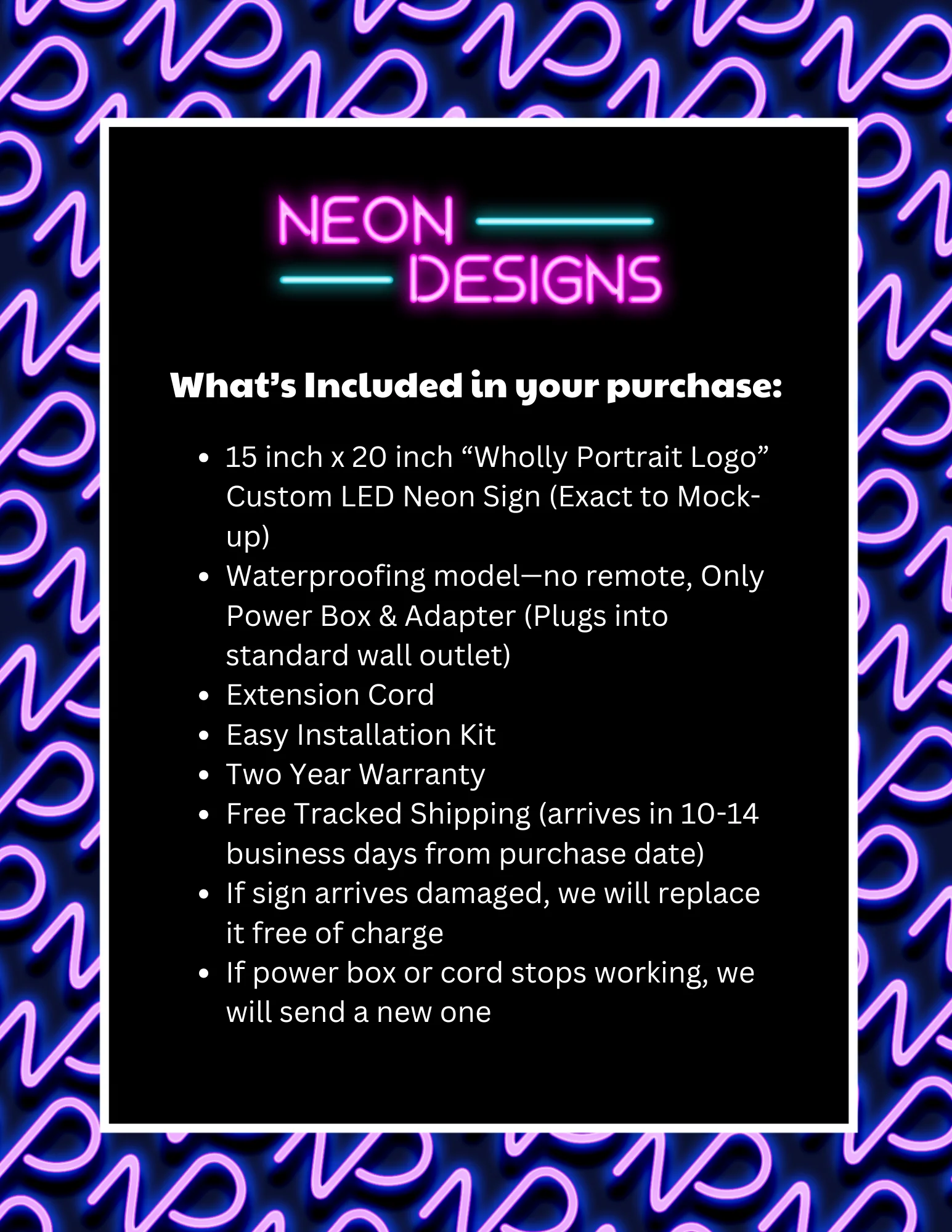 Wholly Portrait Logo - Premium Neon Artwork - Image 2