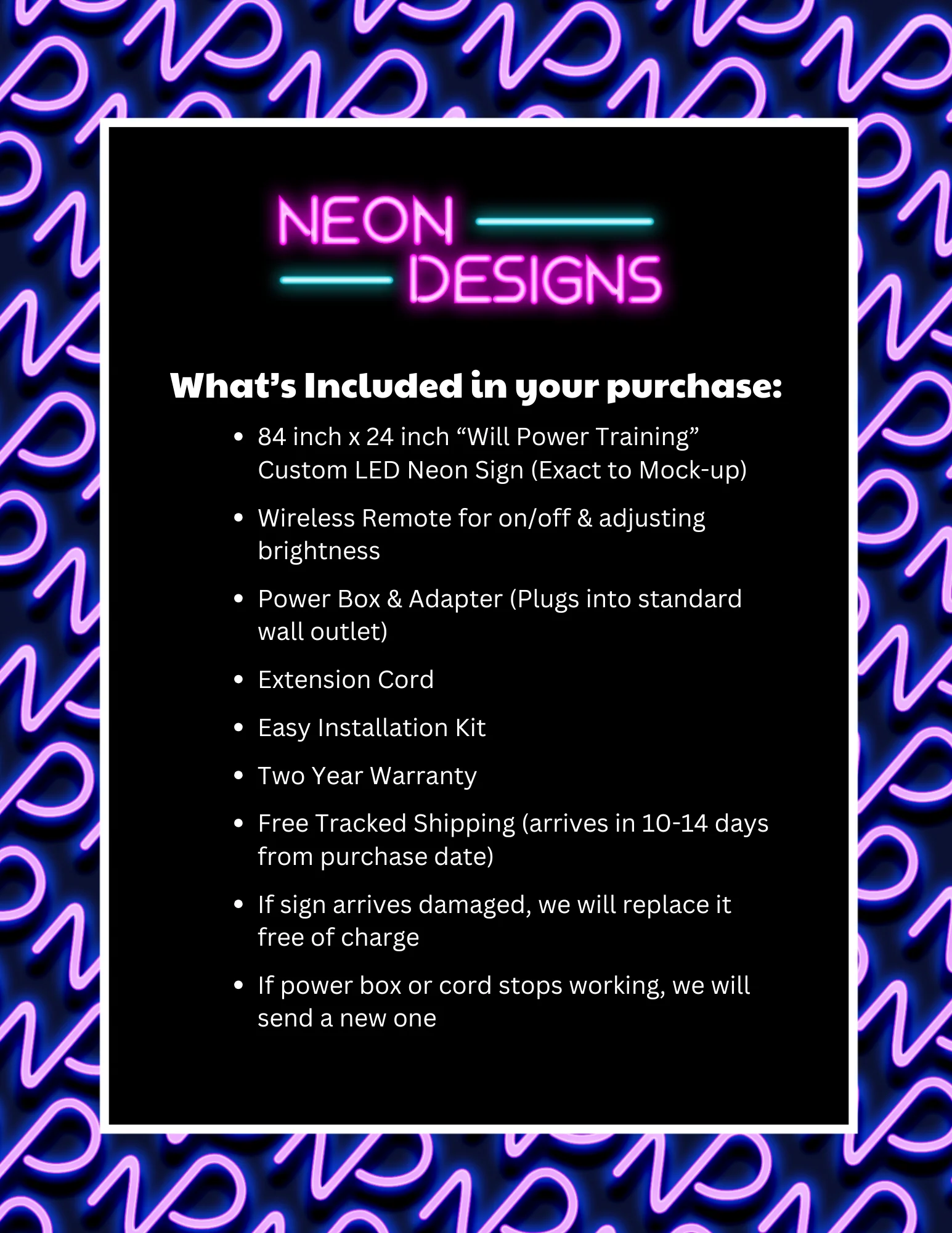 Will Power Training II - Premium Neon Artwork - Image 2